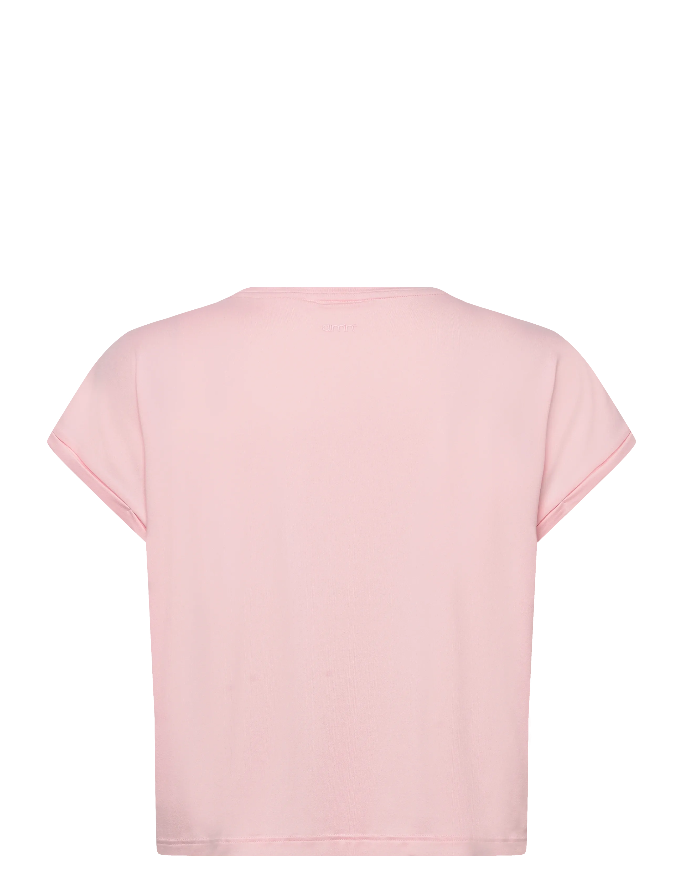 aim´n - Soft Basic Roll Sleeve Top - t-särgid - ballerina - 2