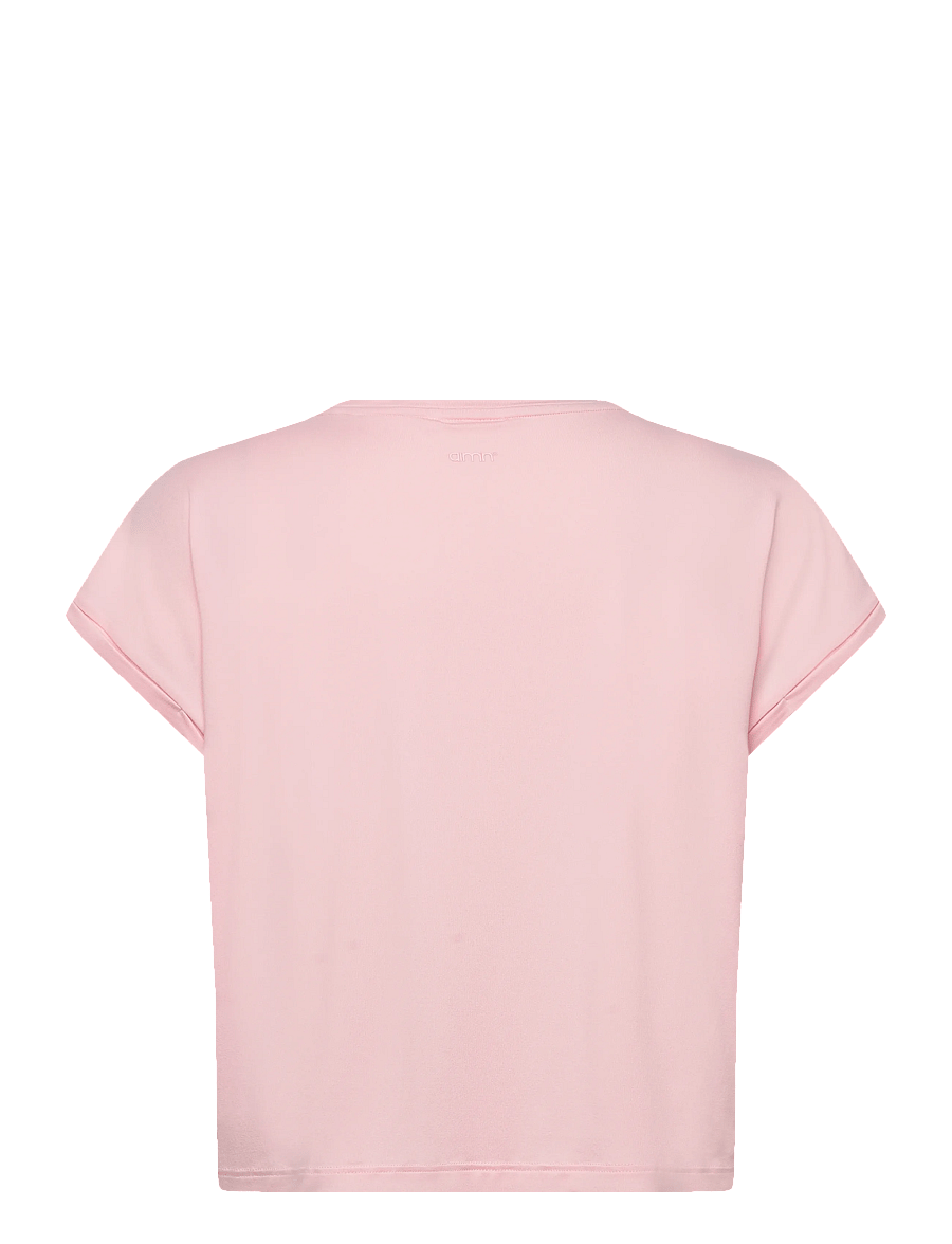 aim´n - Soft Basic Roll Sleeve Top - t-särgid - ballerina - 2