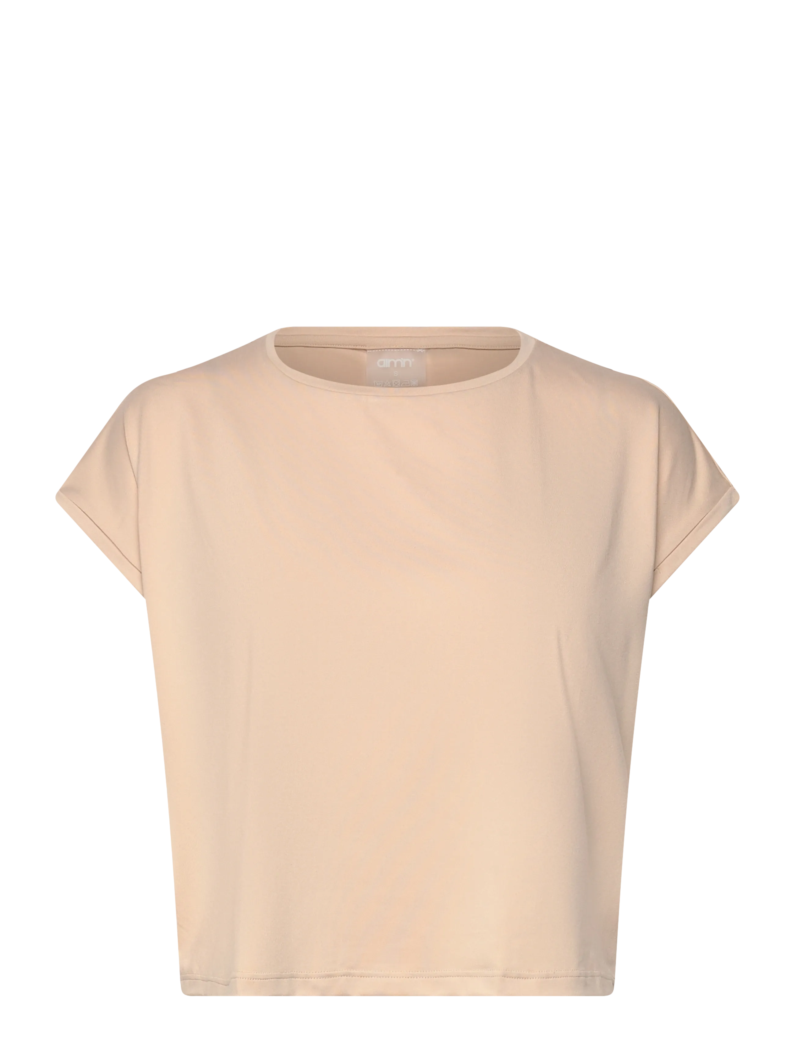 aim ́n Soft Basic Roll Sleeve Top, Kvinder, Rulleærme Top, Cream, Str: L