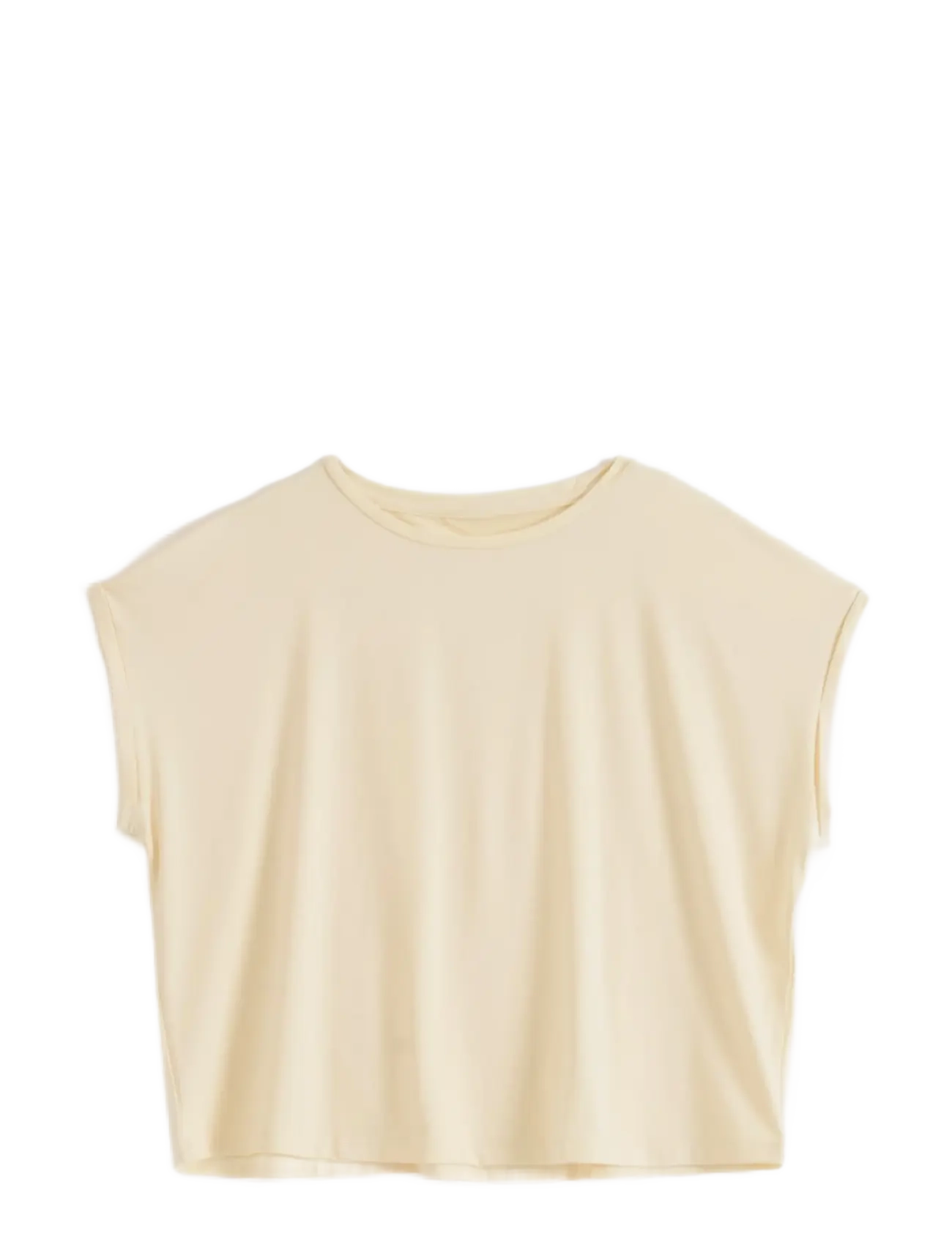 aim´n Soft Basic Roll Sleeve Top - aim'n - LEMON WHITE / yellow