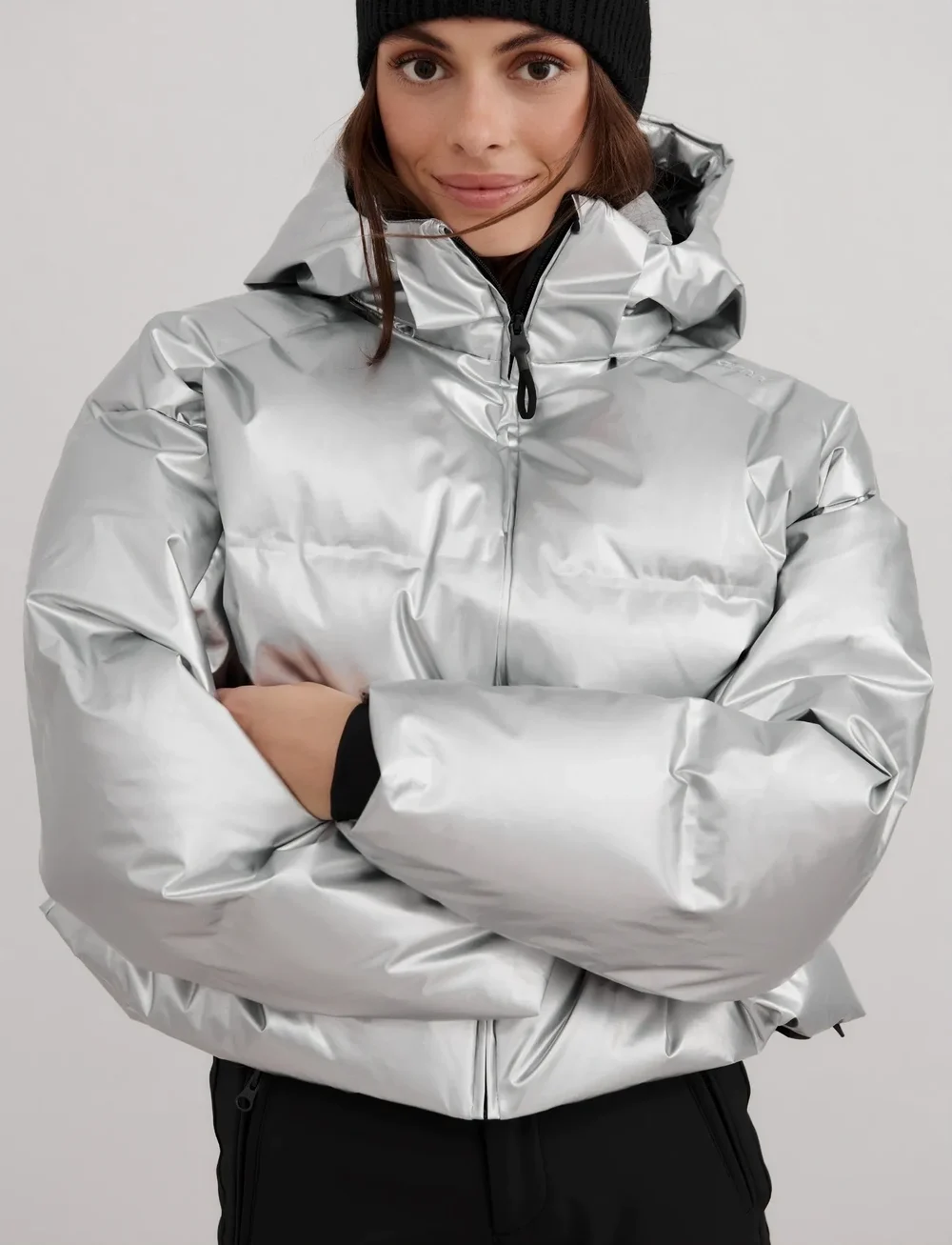 aim´n - Cortina Glossy Puffer Jacket - ski wear - silver - 3