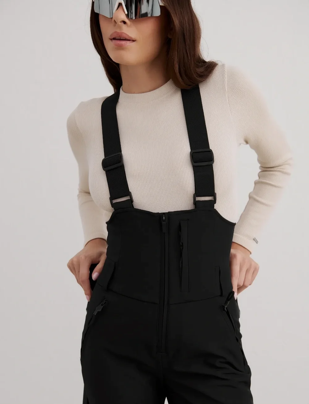 aim´n - Stretch Thermo Bib Pants - skitøj - black - 5