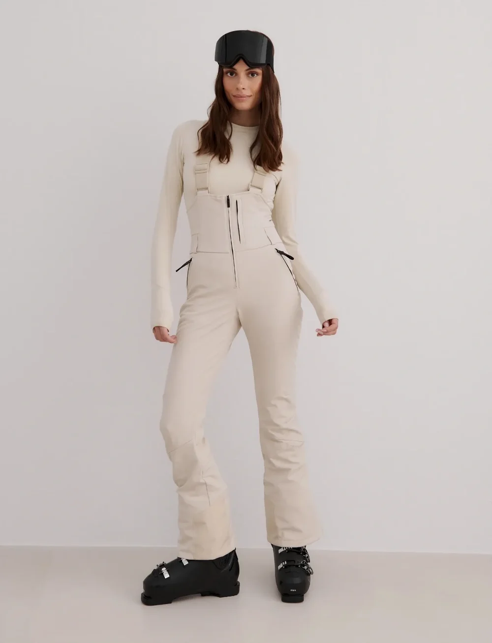 aim´n - Stretch Thermo Bib Pants - skitøj - cafÉ au lait - 0