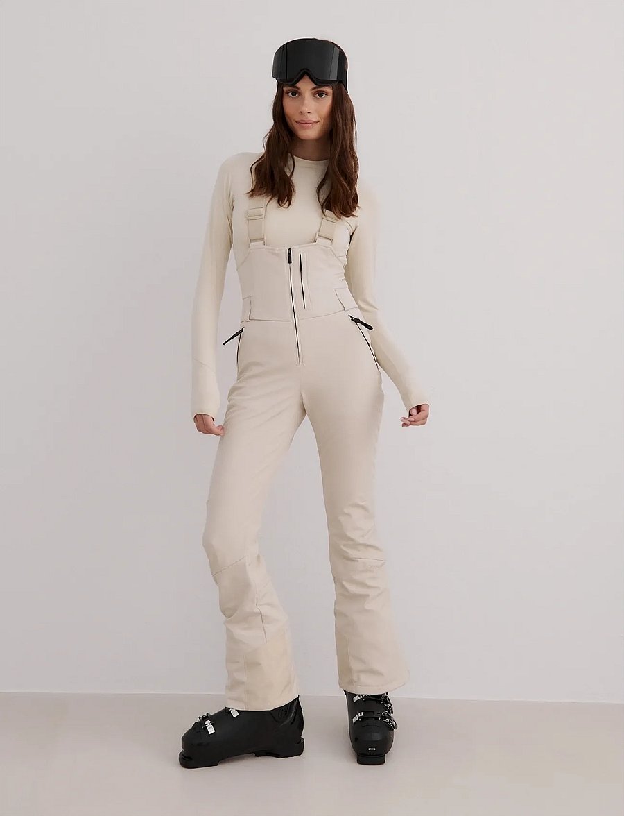 aim´n - Stretch Thermo Bib Pants - skidkläder - cafÉ au lait - 0
