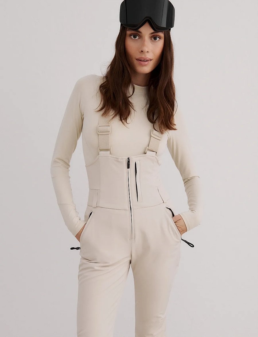 aim´n - Stretch Thermo Bib Pants - skidkläder - cafÉ au lait - 3