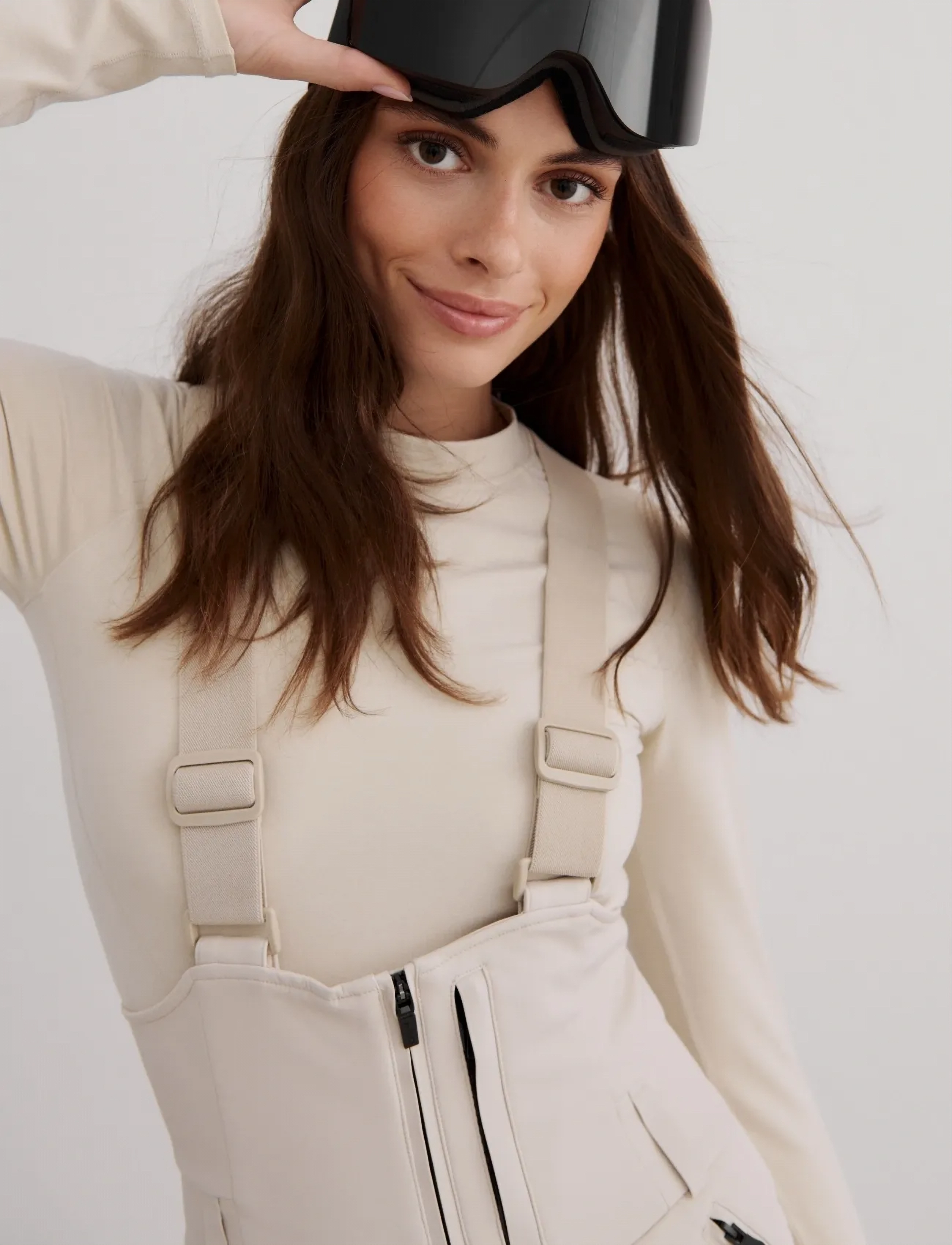 aim´n - Stretch Thermo Bib Pants - skidkläder - cafÉ au lait - 4