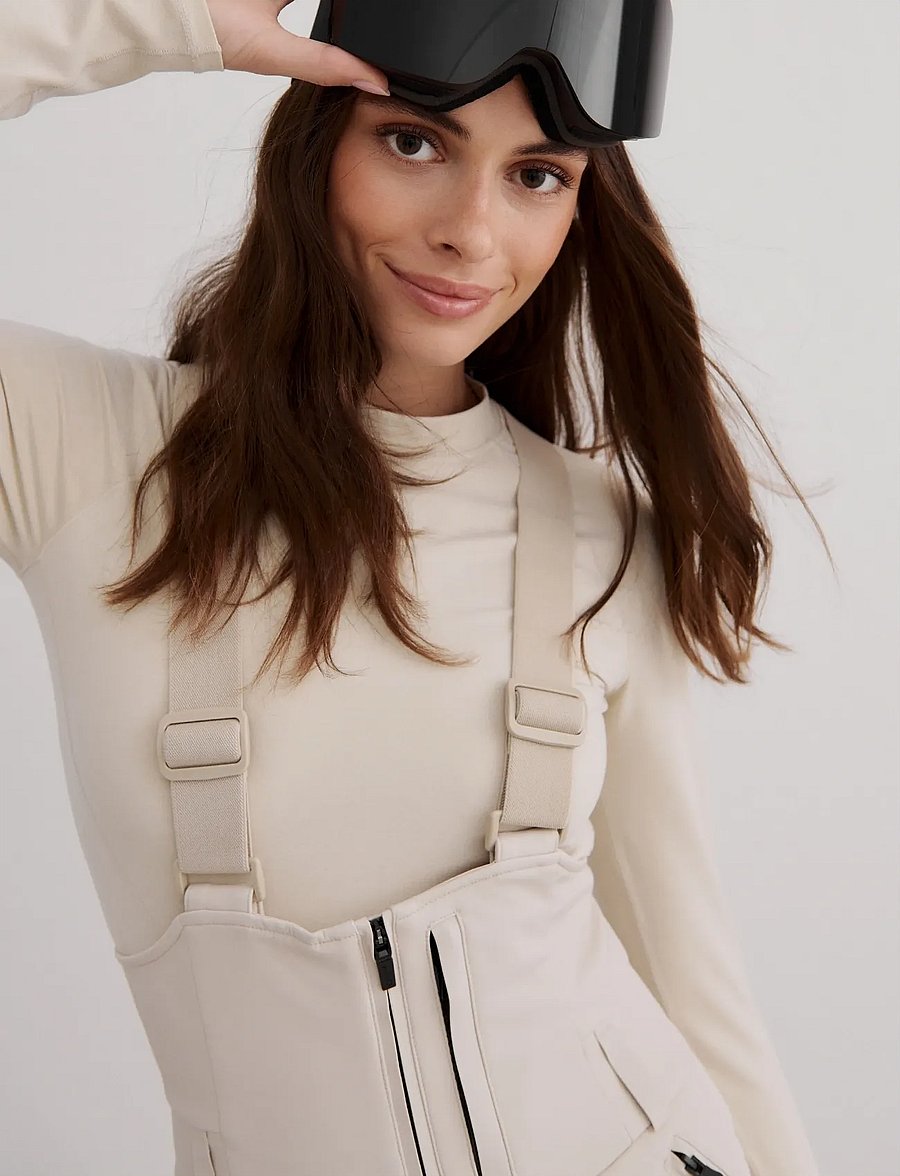 aim´n - Stretch Thermo Bib Pants - skidkläder - cafÉ au lait - 4