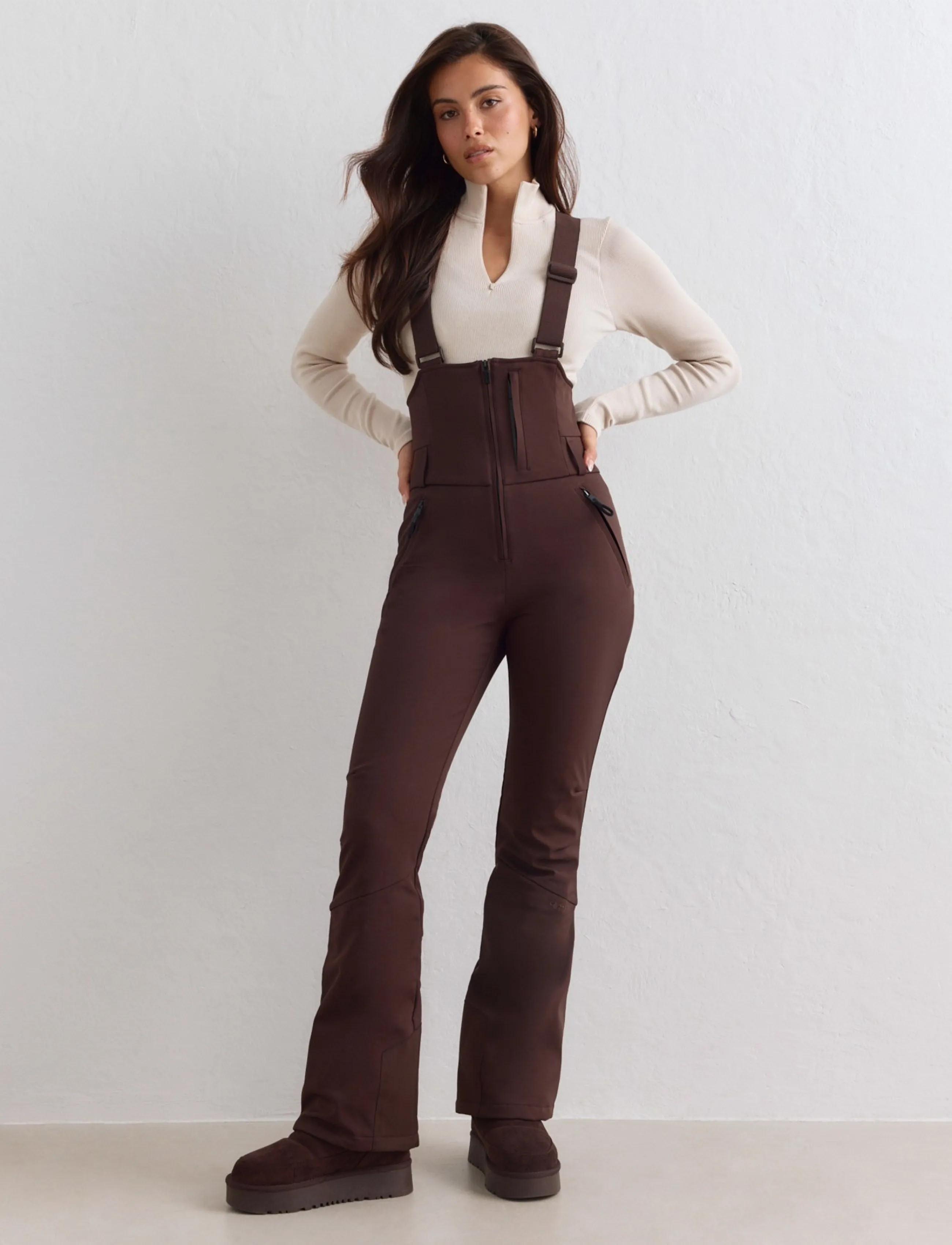 aim´n Stretch Thermo Bib Pants - aim'n - CHOCOLATE / brown