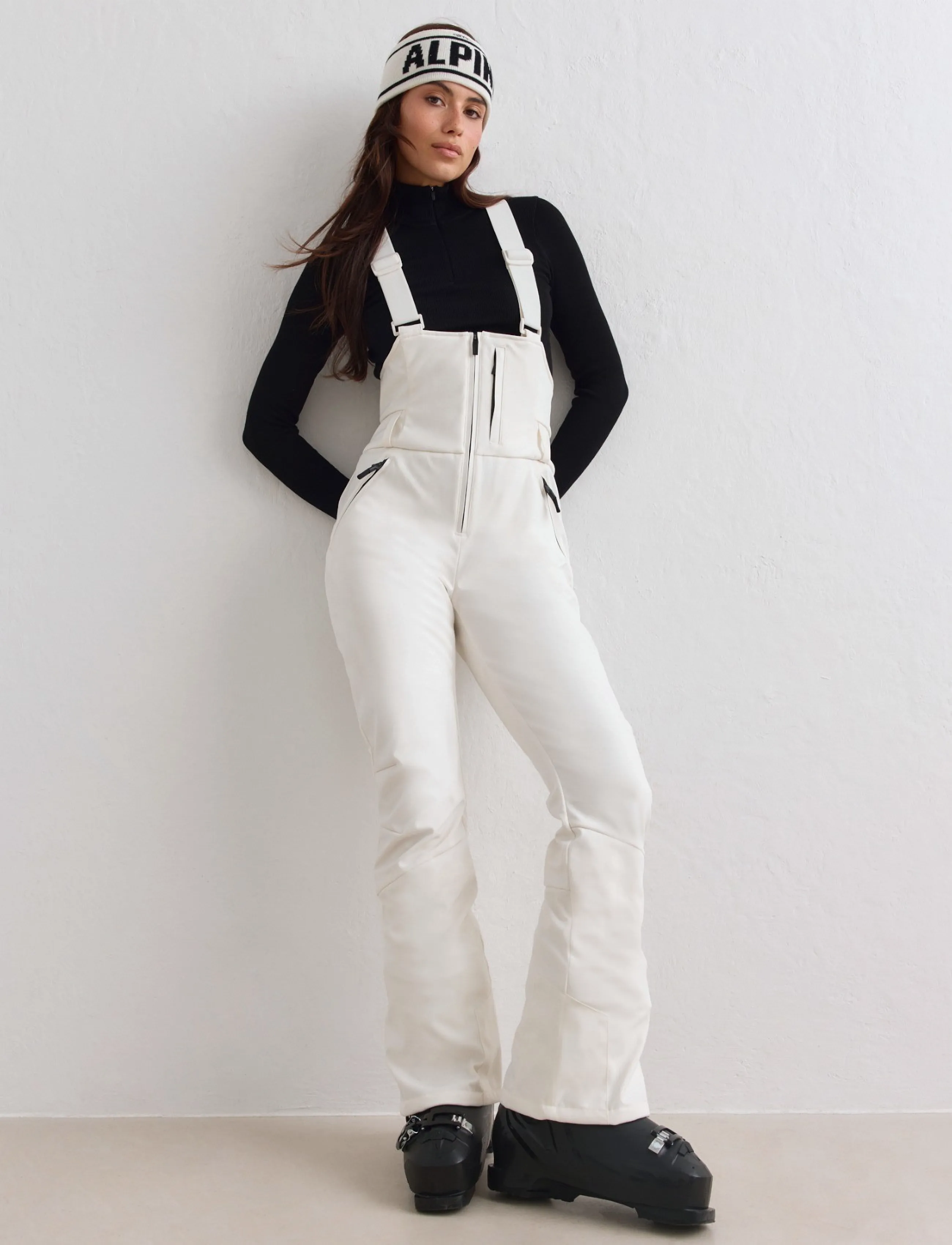 aim´n - Stretch Thermo Bib Pants - ski-kleidung - off white - 4