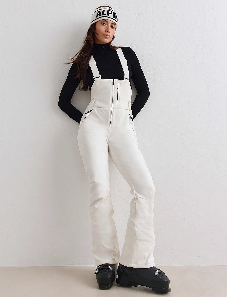 aim´n - Stretch Thermo Bib Pants - ski-kleidung - off white - 4