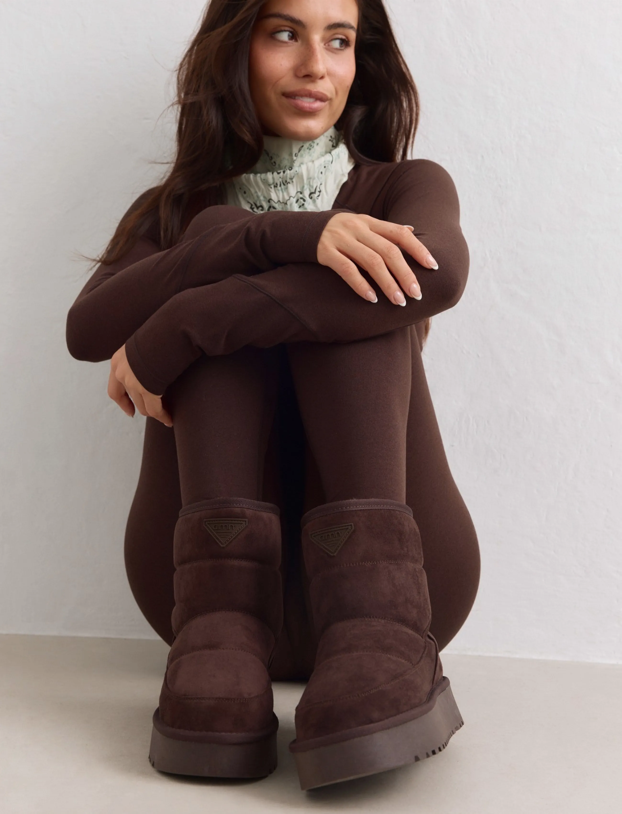 aim´n - Wool Winter Boot - vinterkängor - chocolate - 2