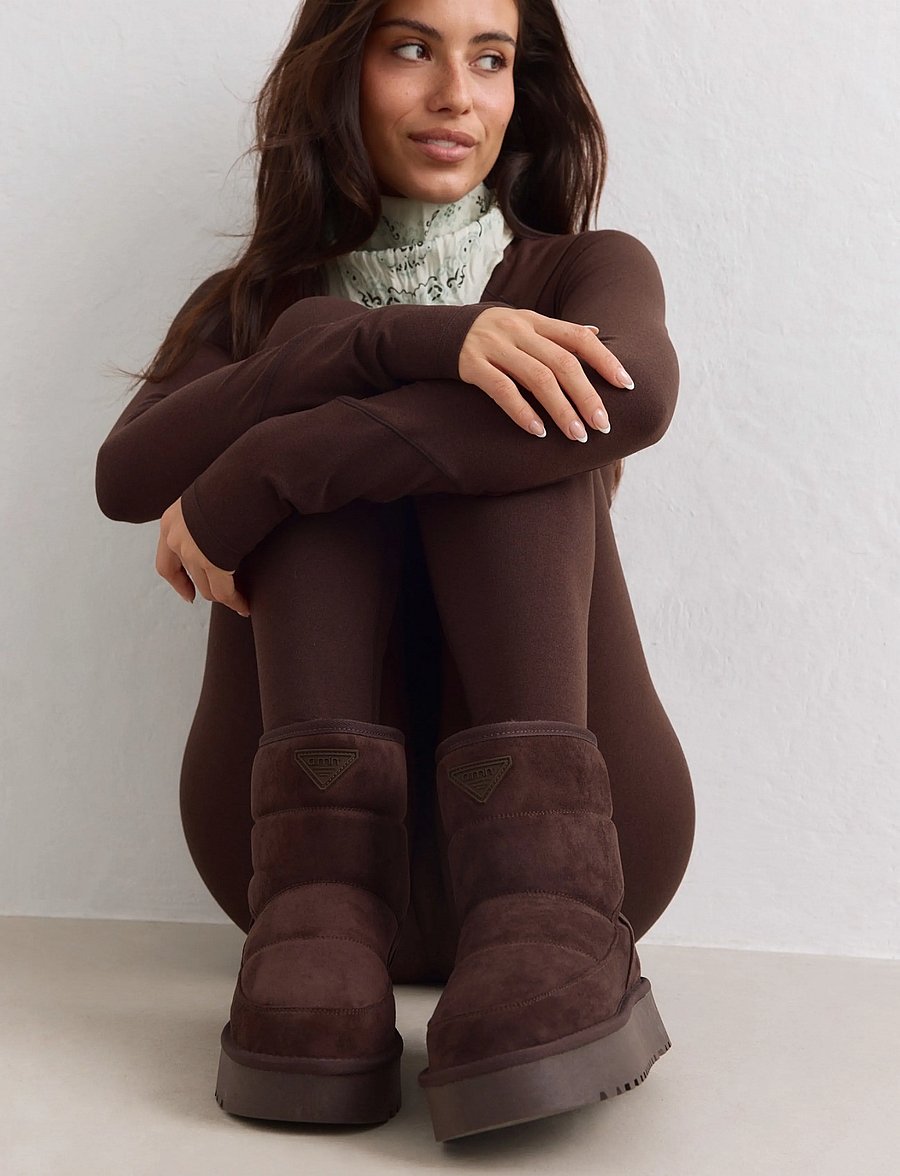 aim´n - Wool Winter Boot - vinterkängor - chocolate - 2