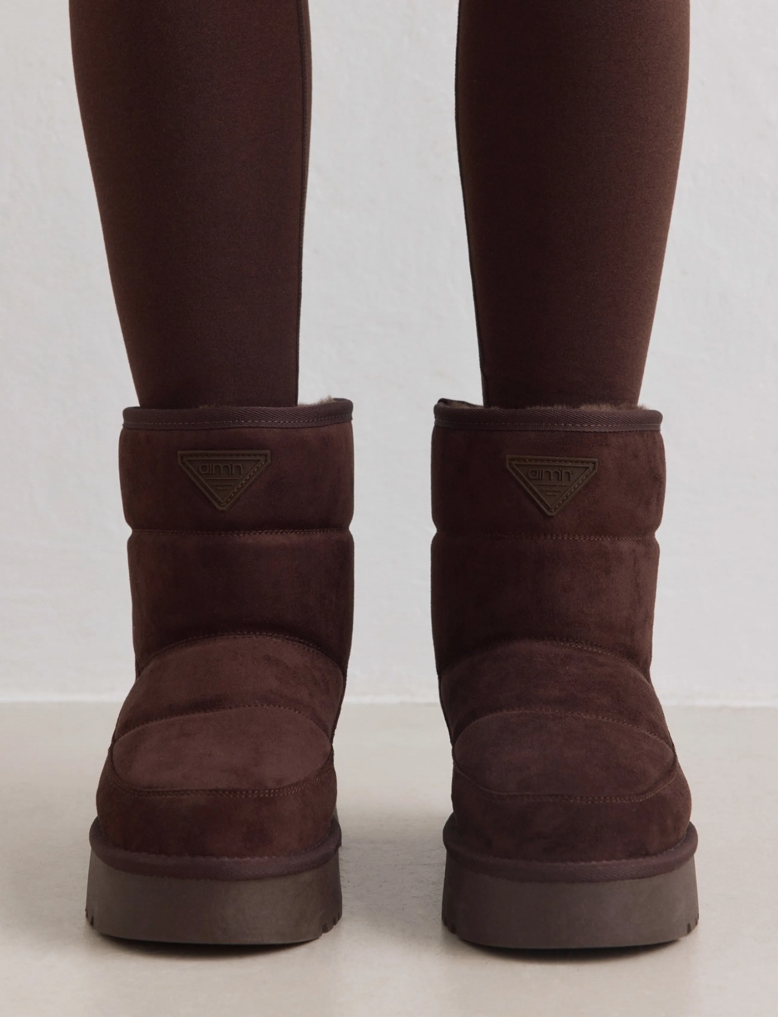 aim´n - Wool Winter Boot - vinterkängor - chocolate - 3