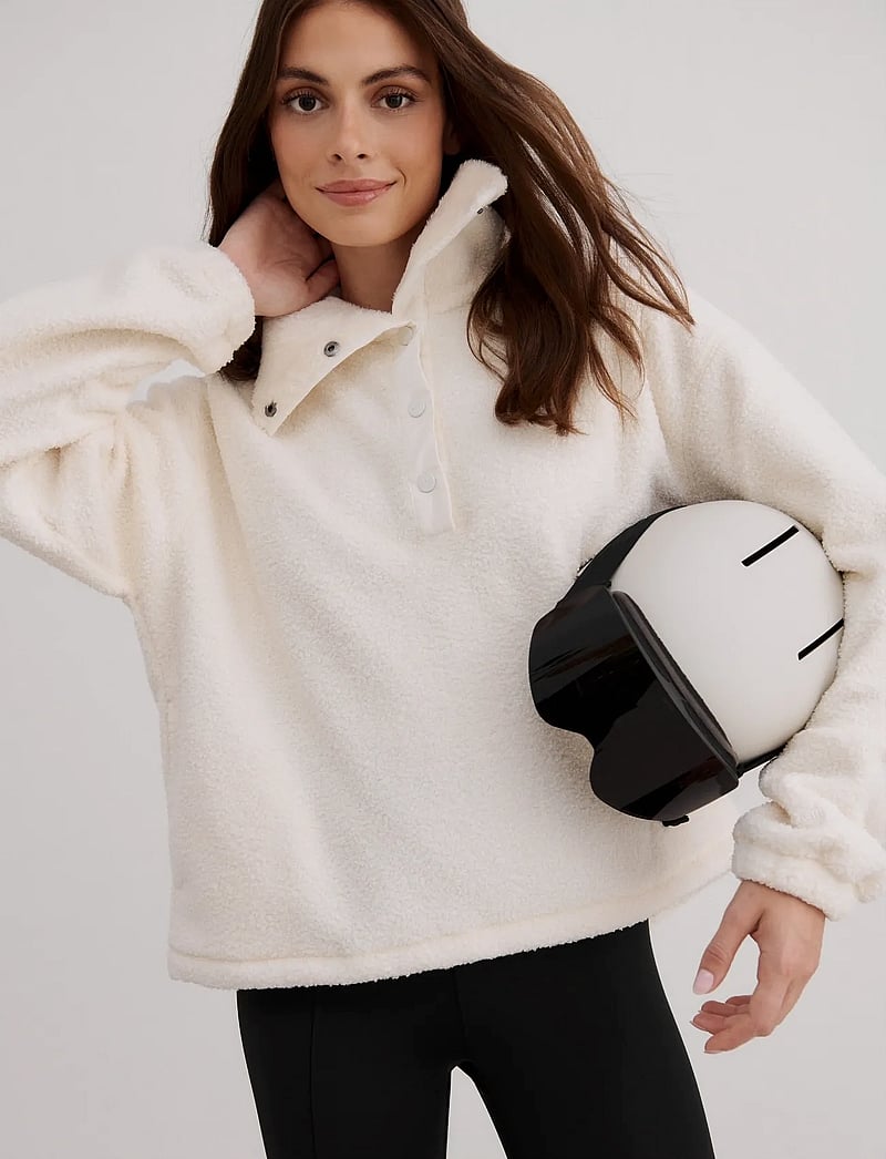 aim´n - Polar Fleece Long Sleeve - kampsunid ja vahekihid - off-white - 3