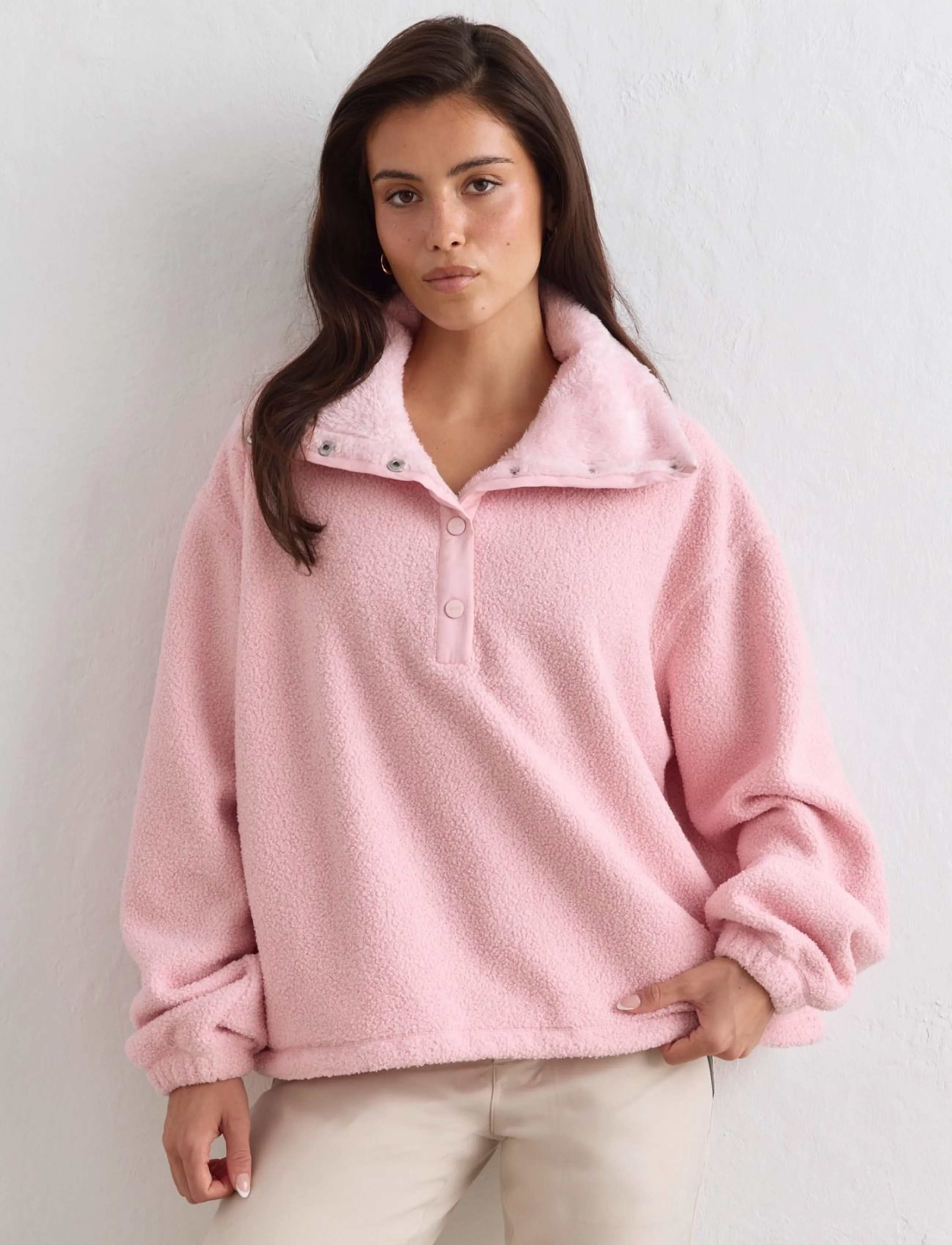 aim´n Polar Fleece Long Sleeve - Kleidung - PINK FROST / pink/rose