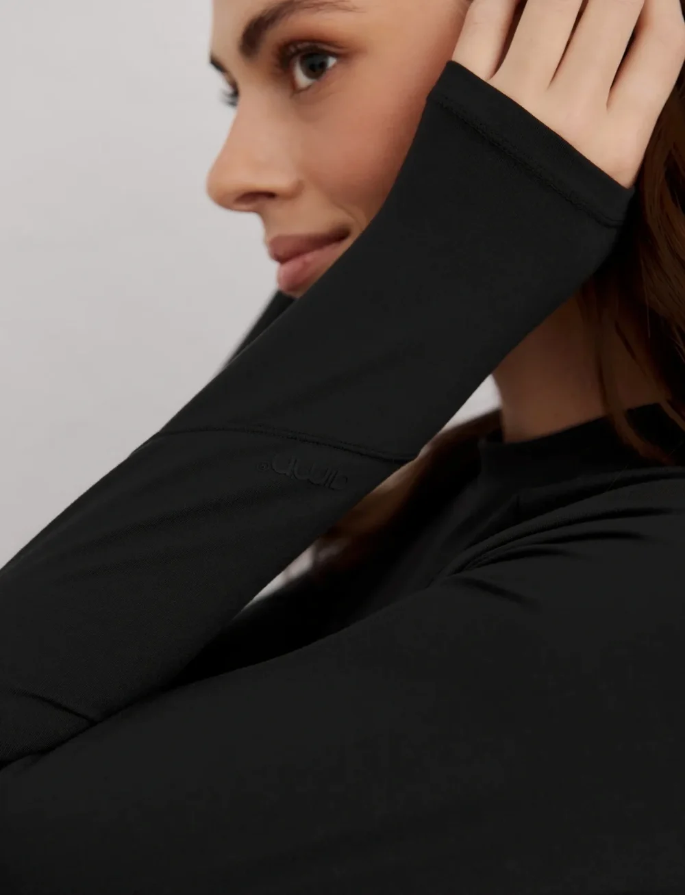 aim´n - Baselayer Long Sleeve - aluskihina kantavad alussärgid - black - 3