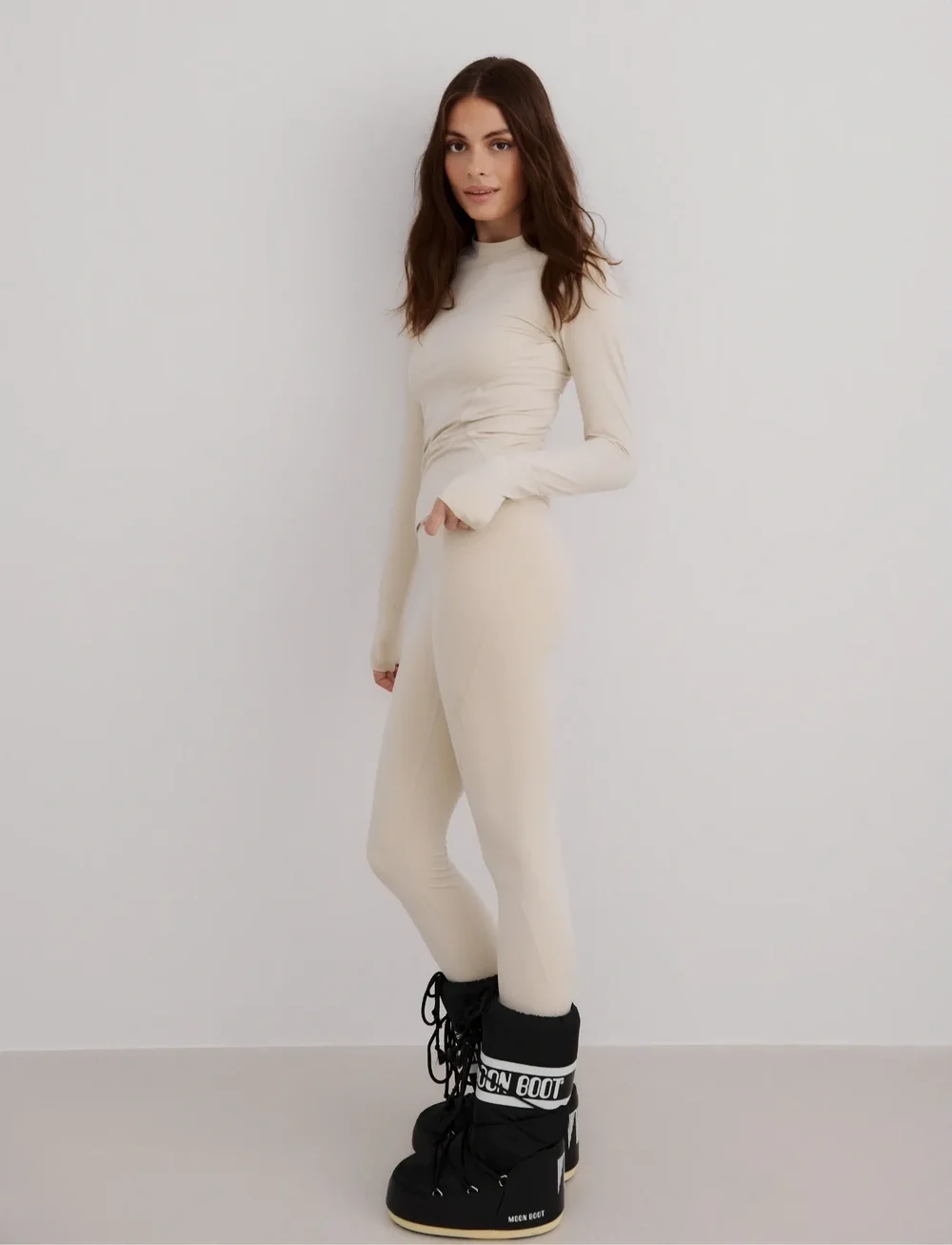 aim´n - Baselayer Long Sleeve - termoundertrøjer - cafÉ au lait - 3