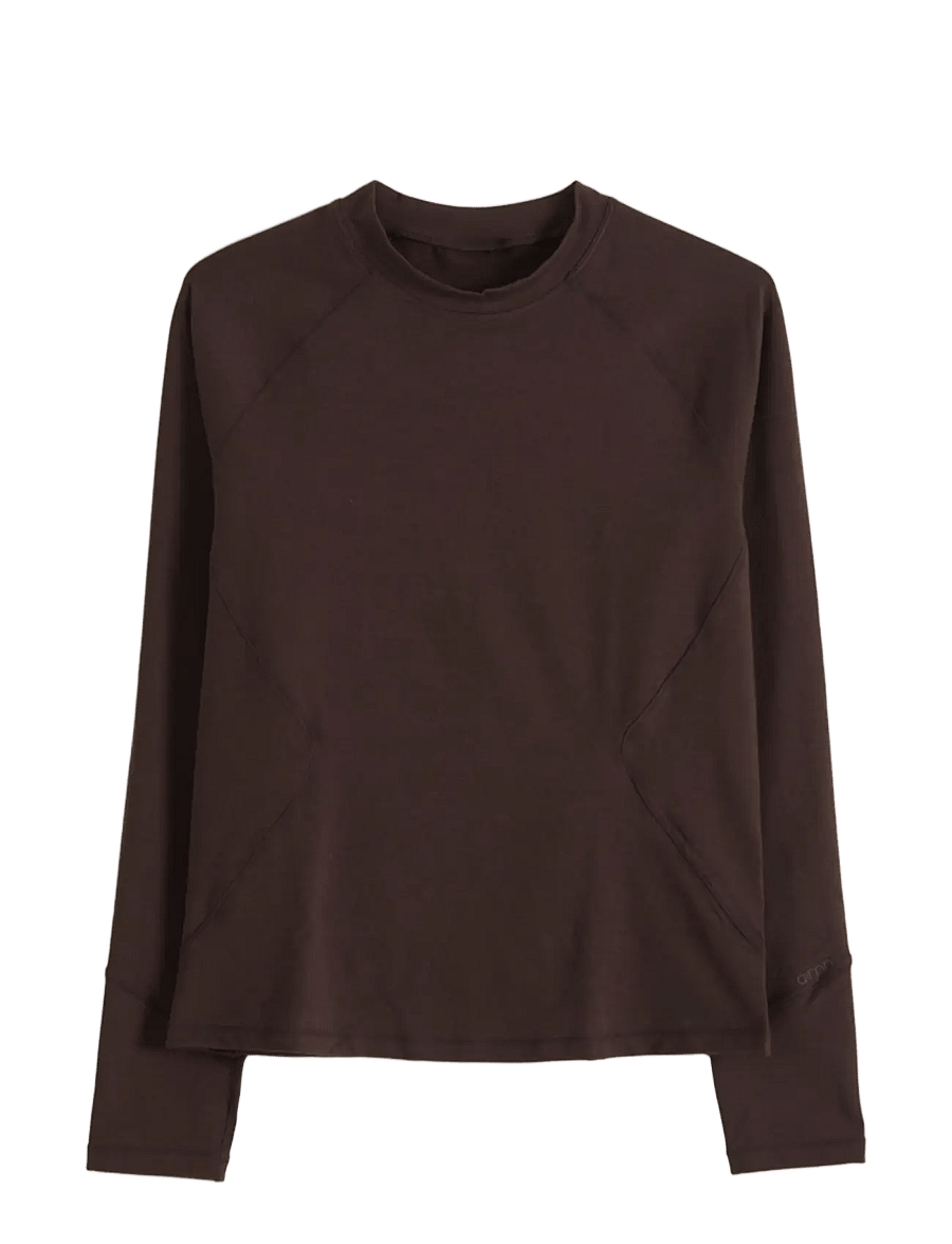 aim´n - Baselayer Long Sleeve - funktionsunterwäsche - oberteile - chocolate - 1