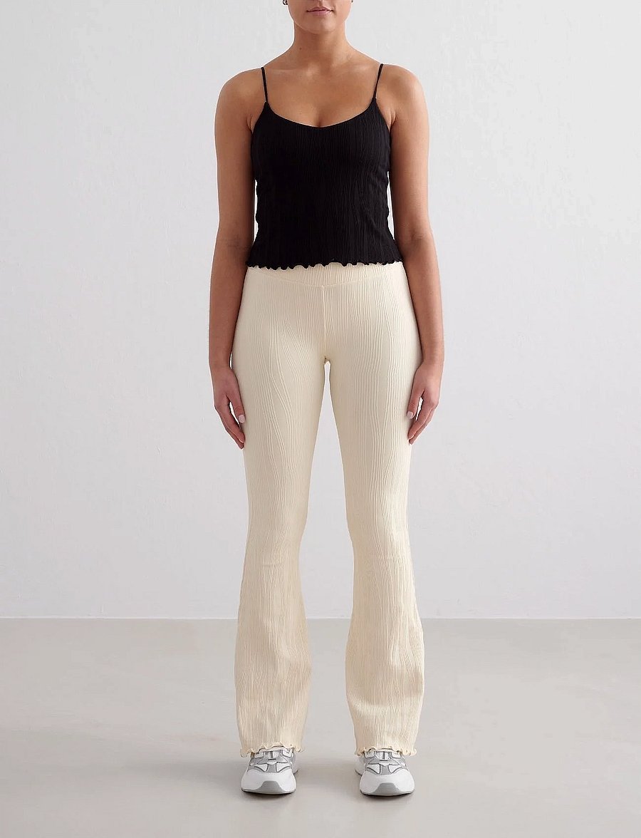 aim´n - Tulip Flare Tights - full längd - almond white - 0