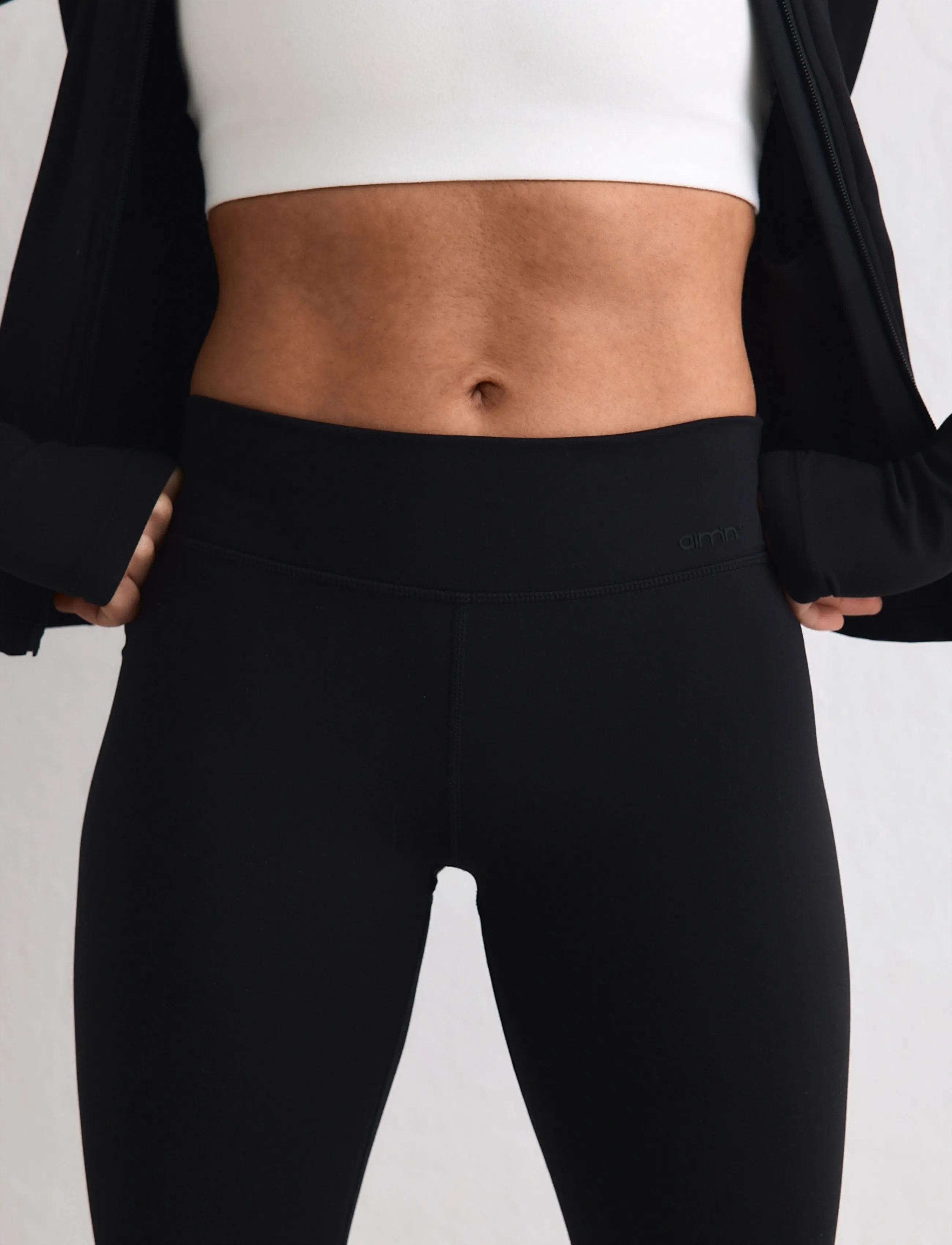 aim´n - Sense Regular Waist Flare Tights - training tights - black - 3