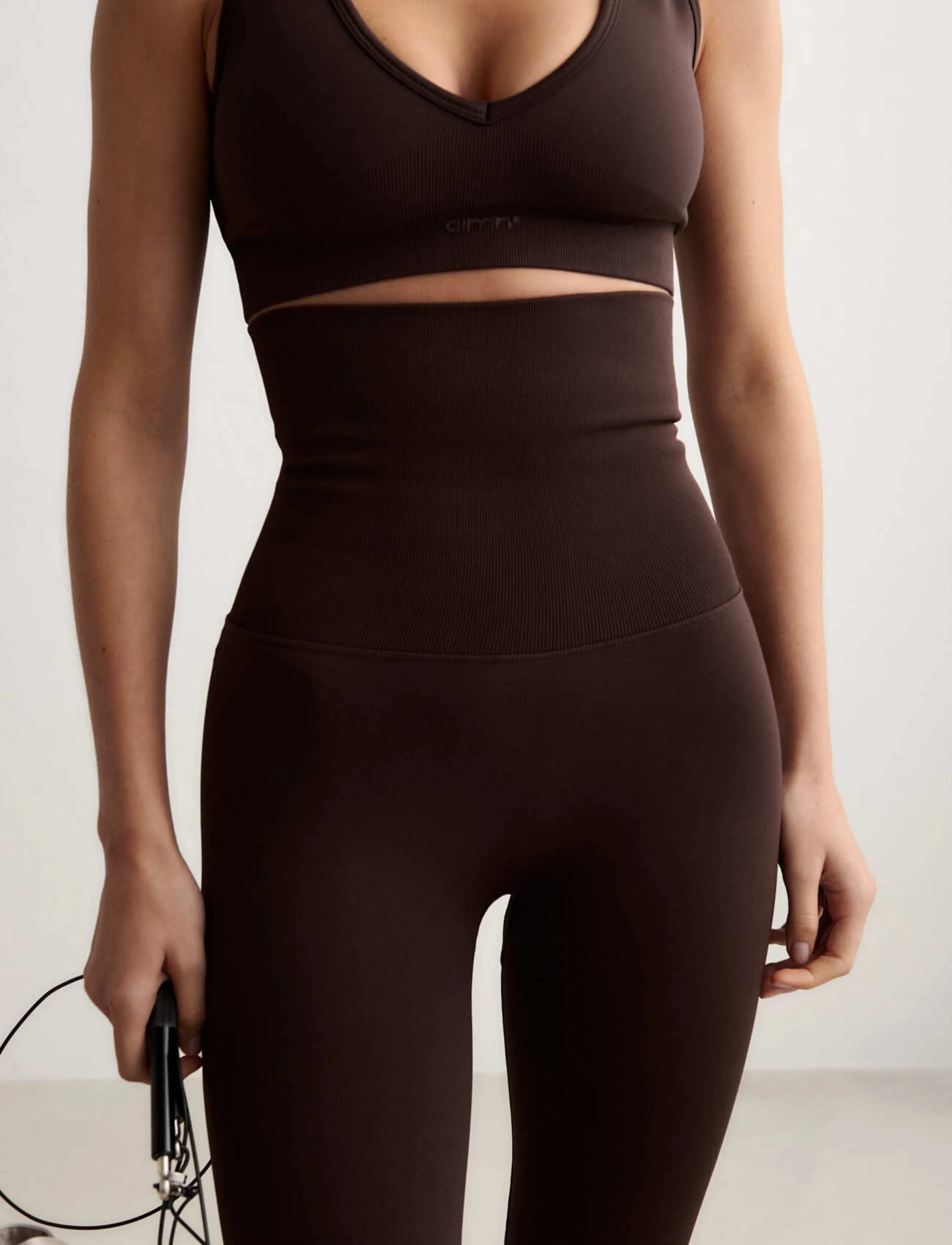 aim´n - Shape Seamless Core Control Tights - gravidstights - chocolate - 4