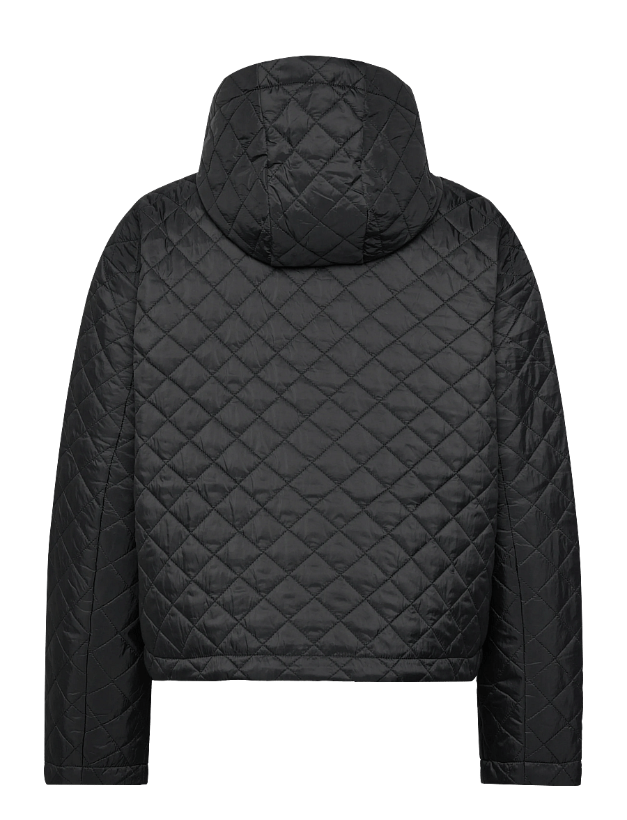aim´n - Cropped Quilted Anorak - anorak stila jakas - black - 2