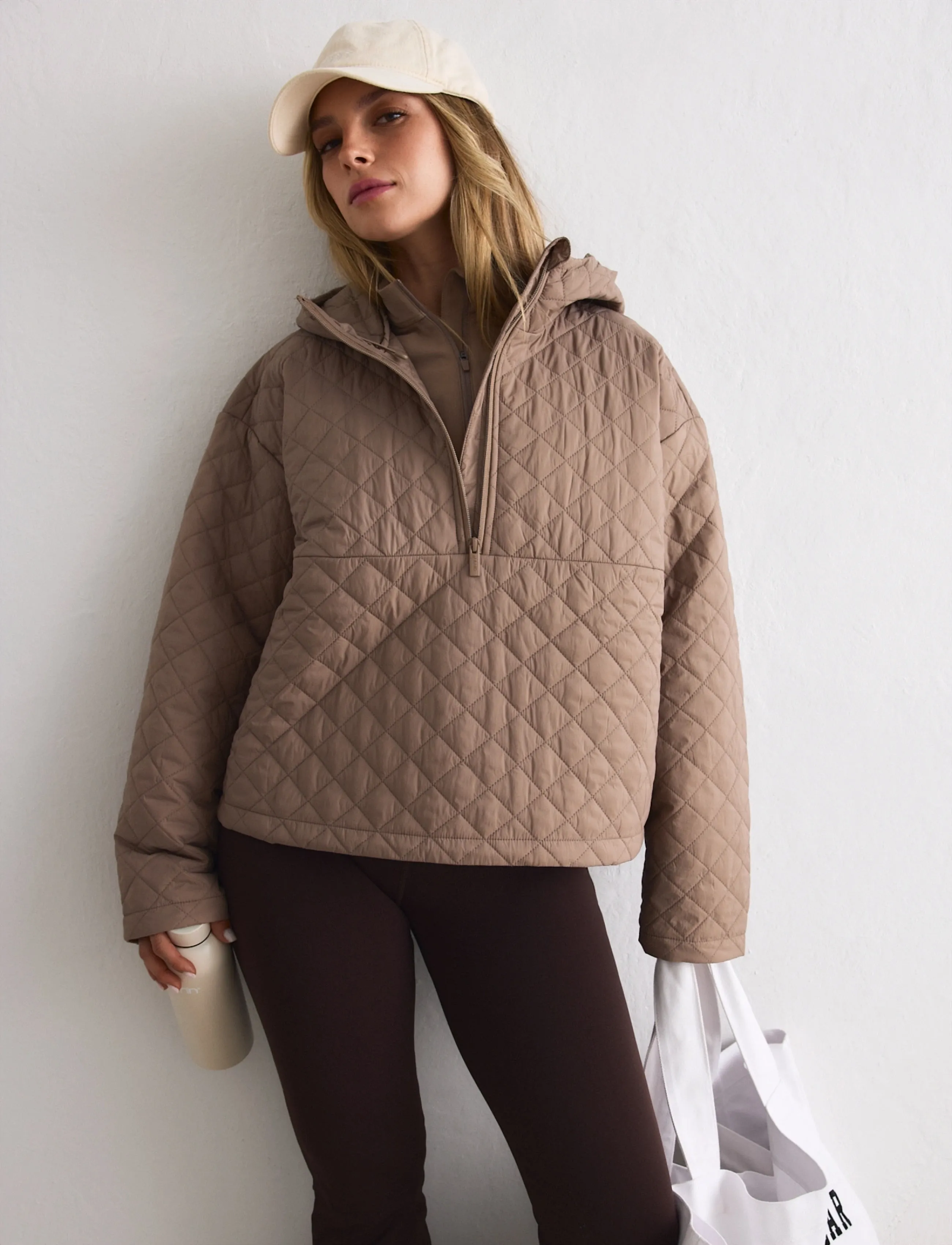 aim ́n Cropped Quilted Anorak, M, Sport Jackets, Rosa - Anoraks, Frauen