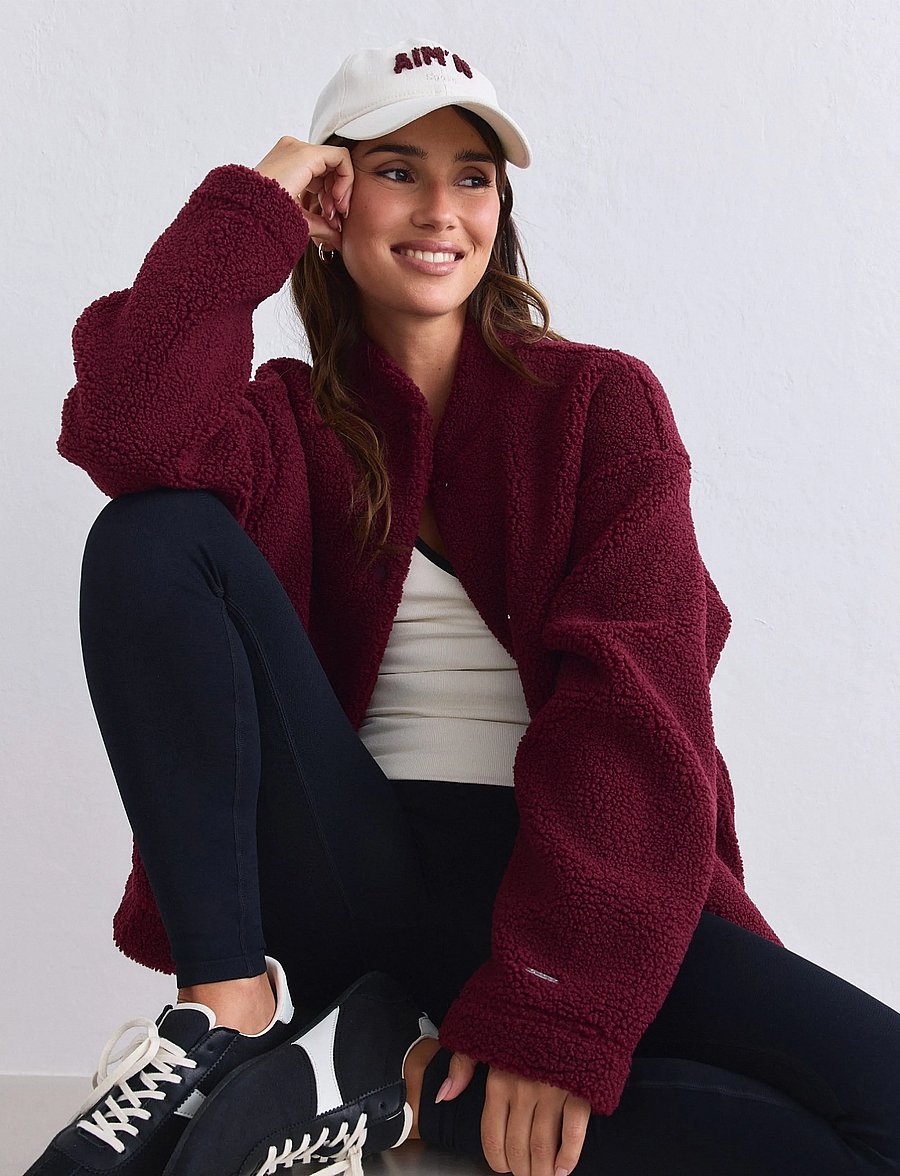 aim´n - Pile Coach Jacket - casual jakker - merlot - 0