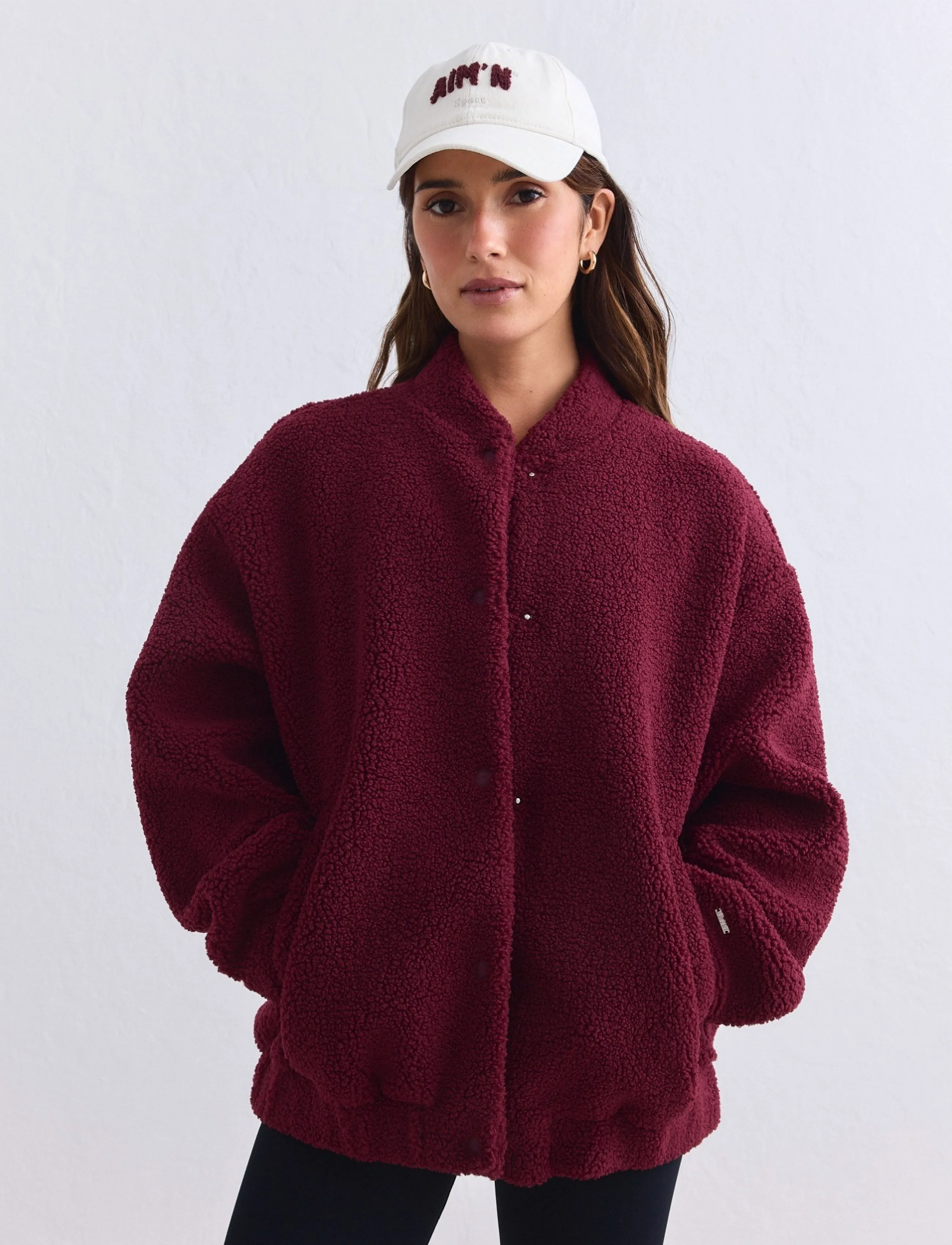 aim´n - Pile Coach Jacket - casual jakker - merlot - 4