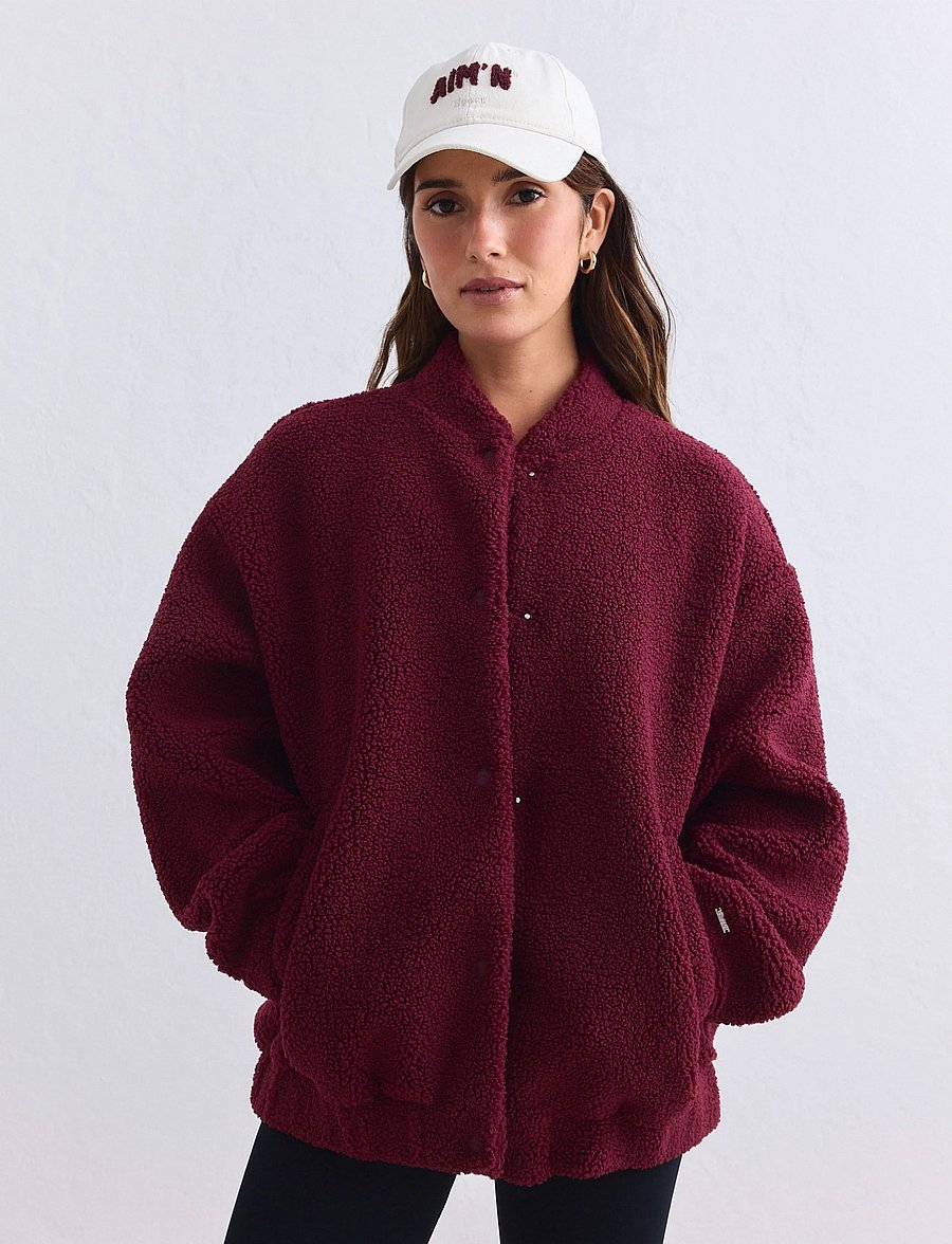 aim´n - Pile Coach Jacket - casual jakker - merlot - 4