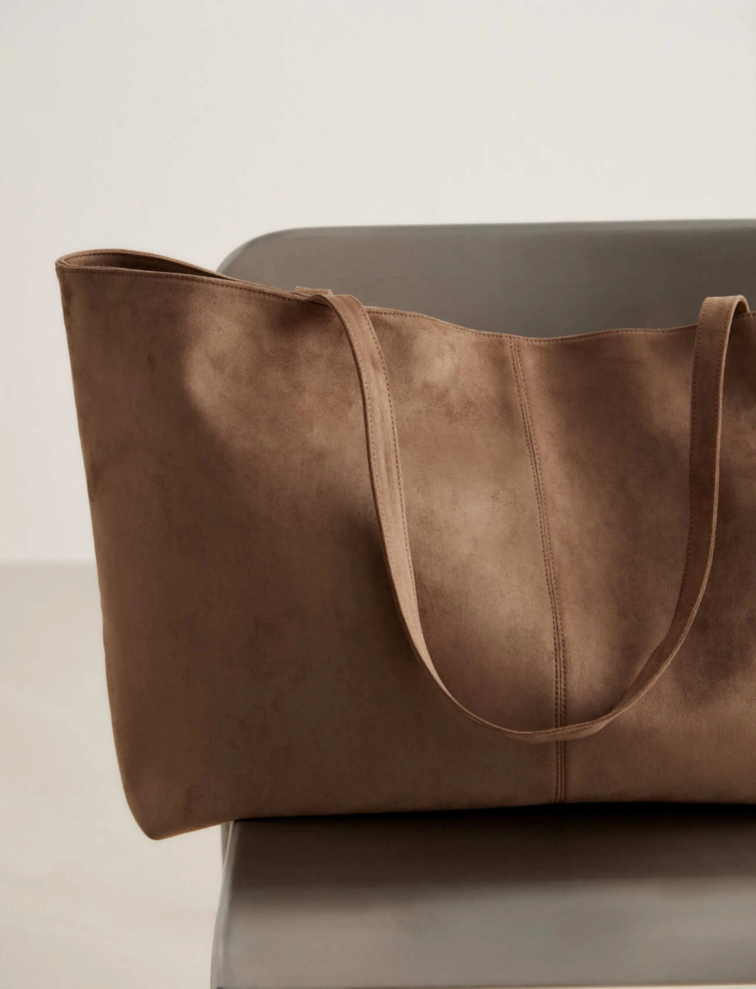 aim´n - Microsuede Apparel Tote Bag - totes - espresso - 5