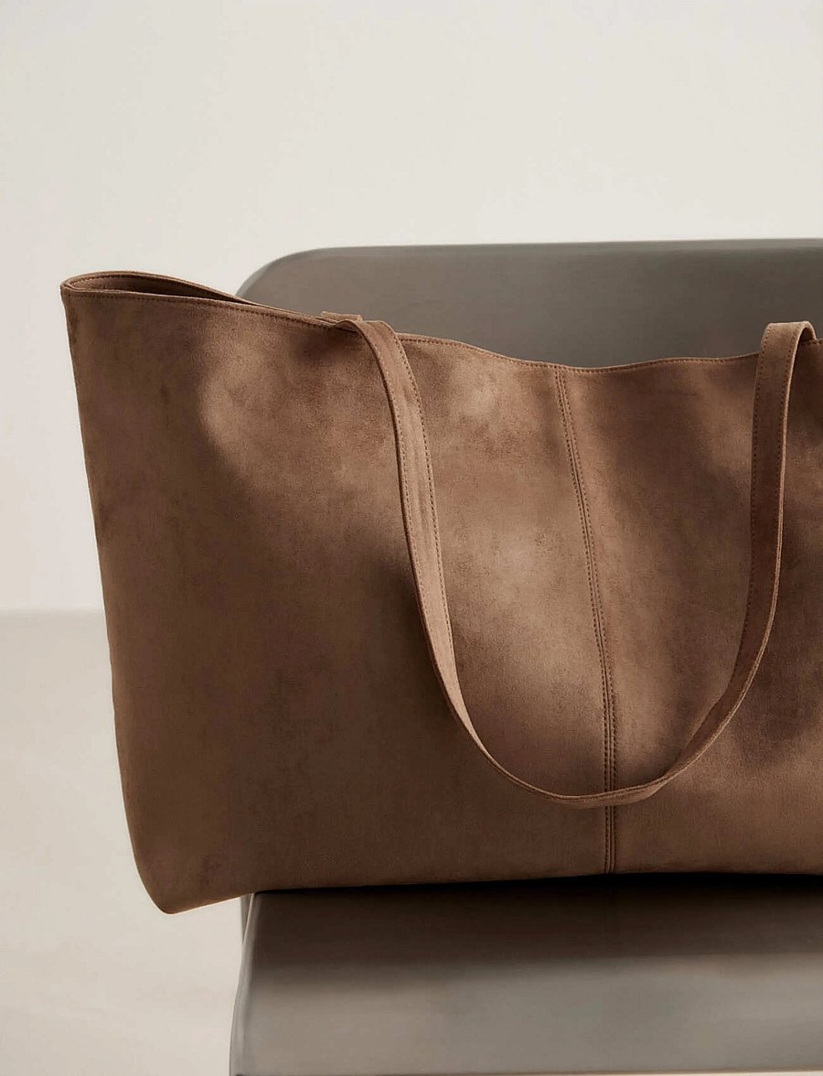 aim´n - Microsuede Apparel Tote Bag - tragetaschen - espresso - 5