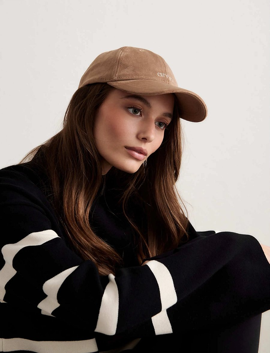 aim´n - Small Logo Suede Cap - hattar & kepsar - espresso - 0
