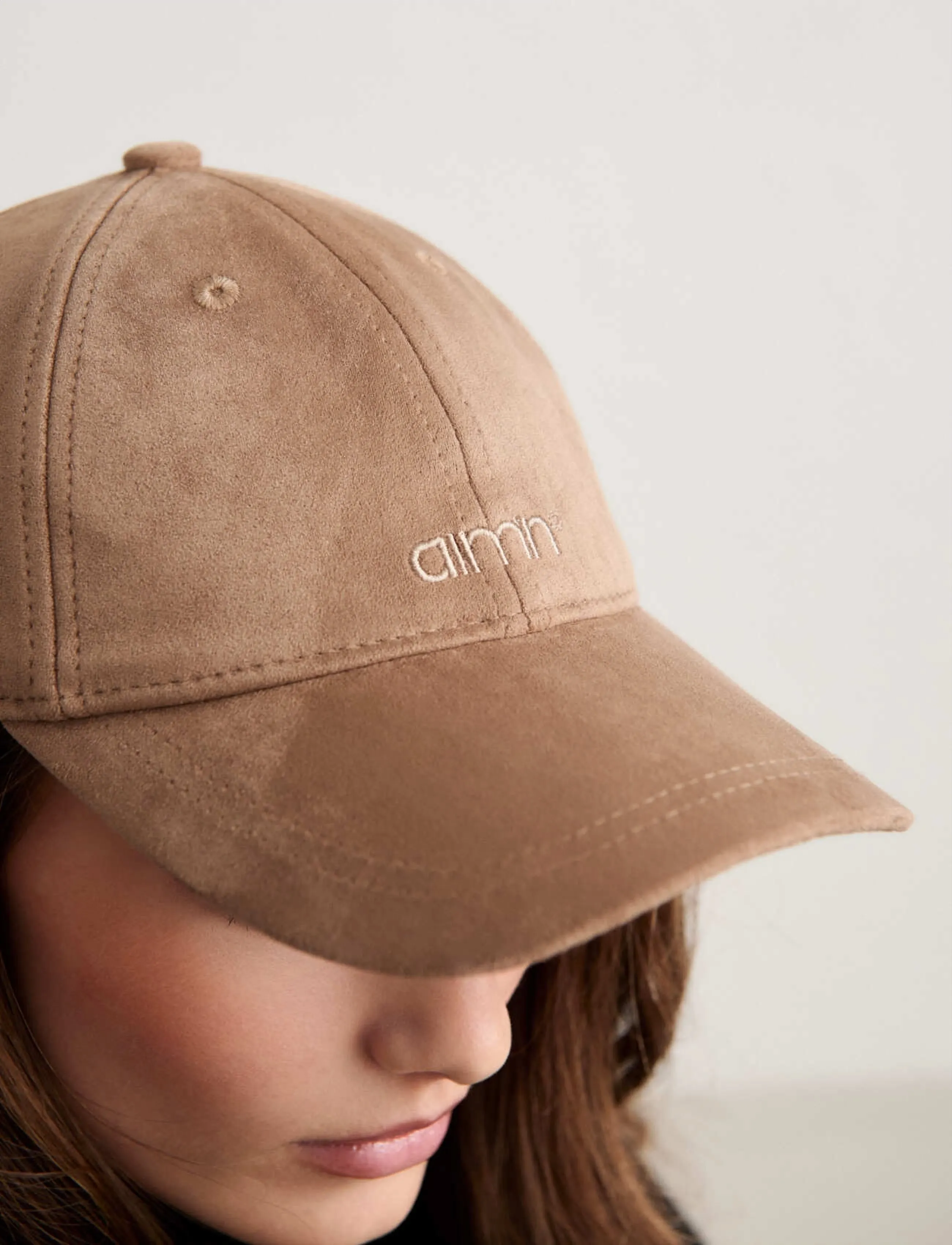 aim´n - Small Logo Suede Cap - luer & caps - espresso - 3