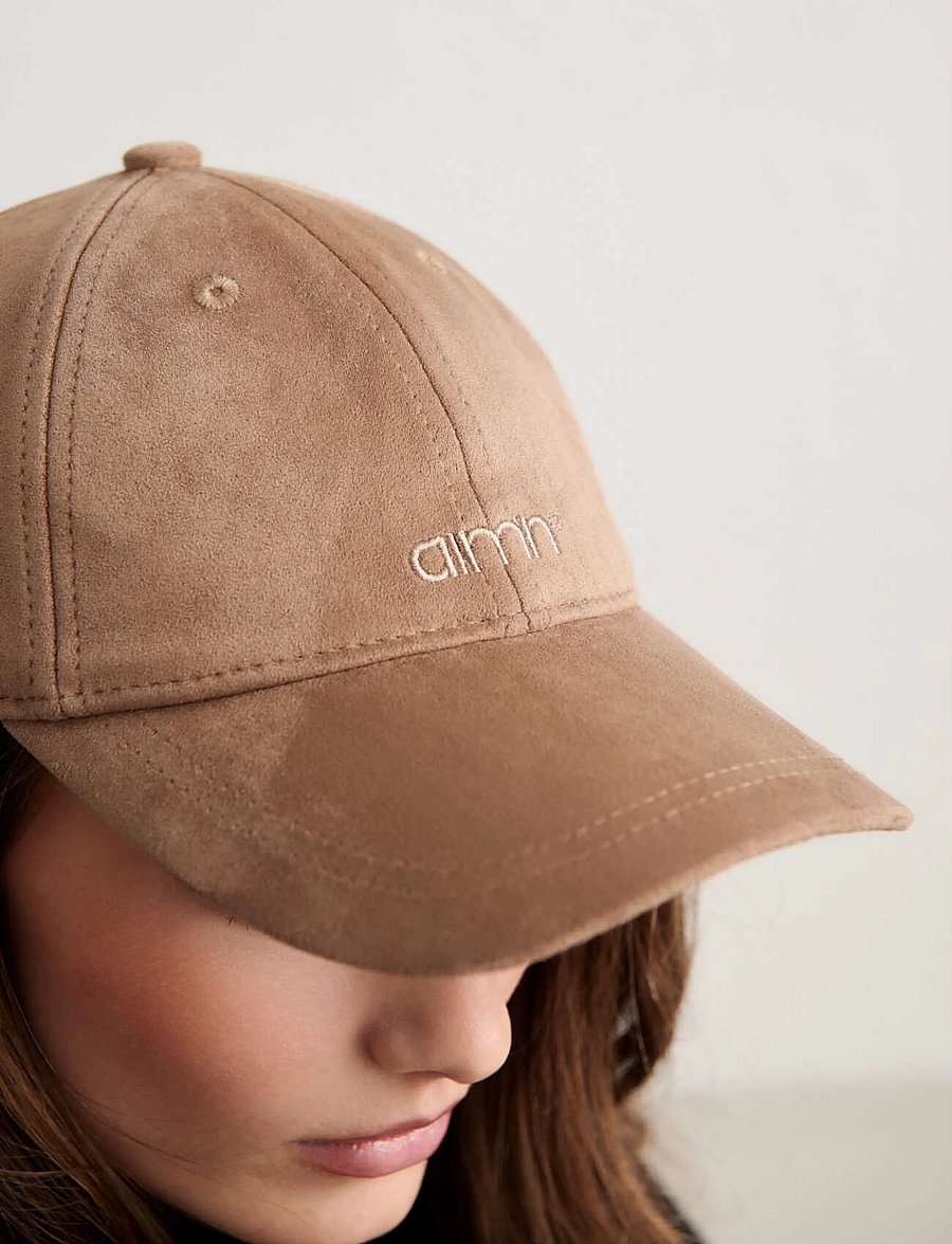 aim´n - Small Logo Suede Cap - hattar & kepsar - espresso - 3