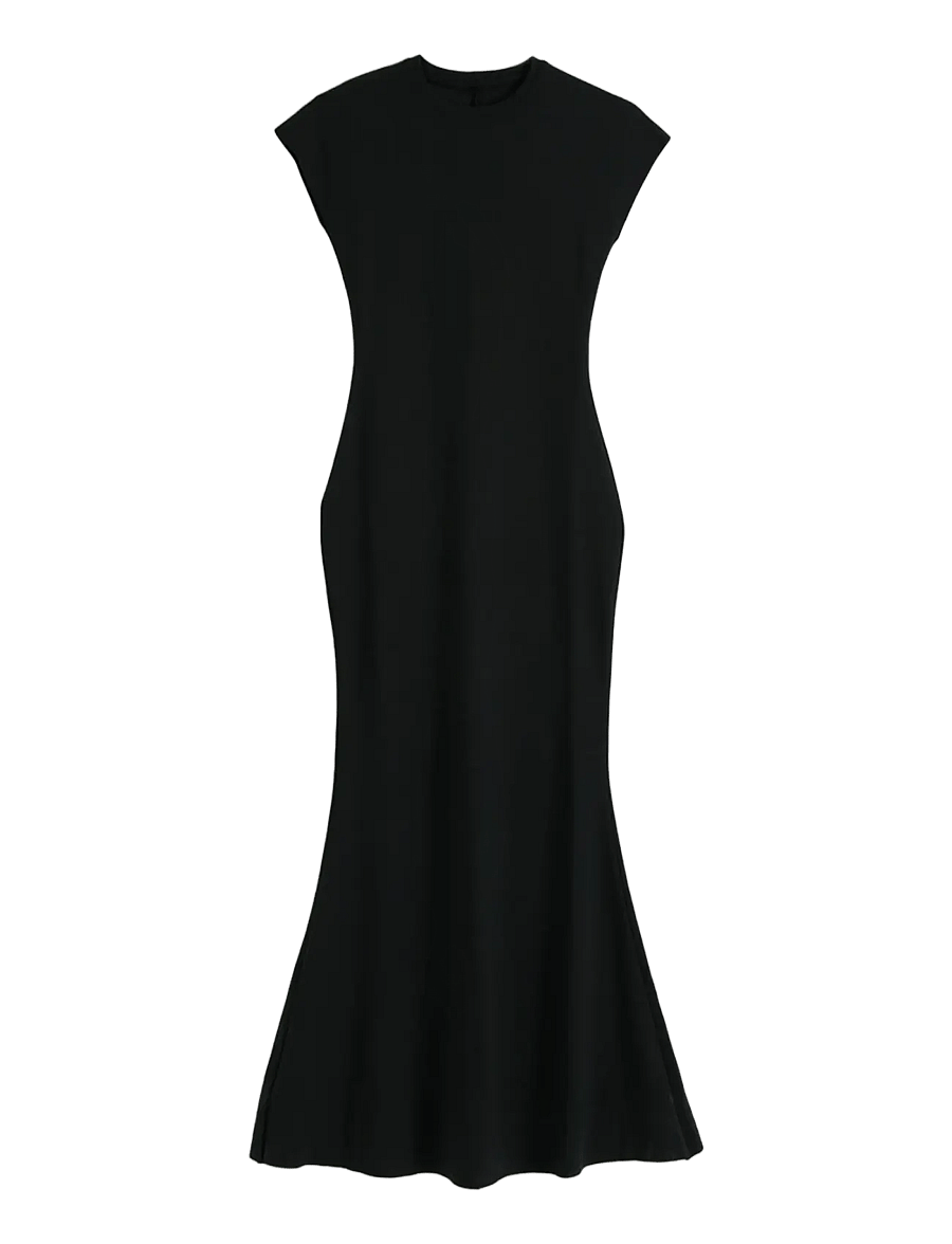 aim´n - Sense Mermaid Cap Sleeve Dress - kjoler & nederdele - black - 1
