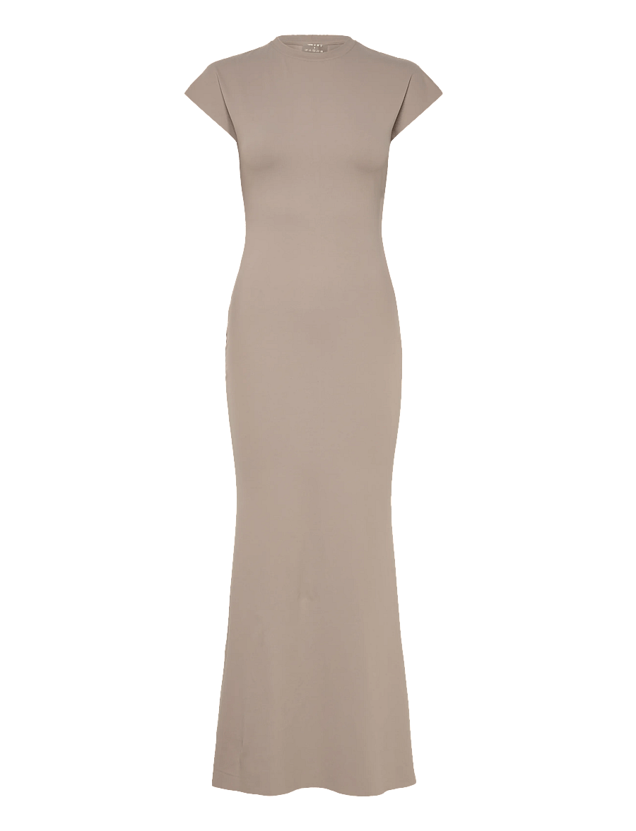 aim´n - Sense Mermaid Cap Sleeve Dress - dresses & skirts - dark clay - 1