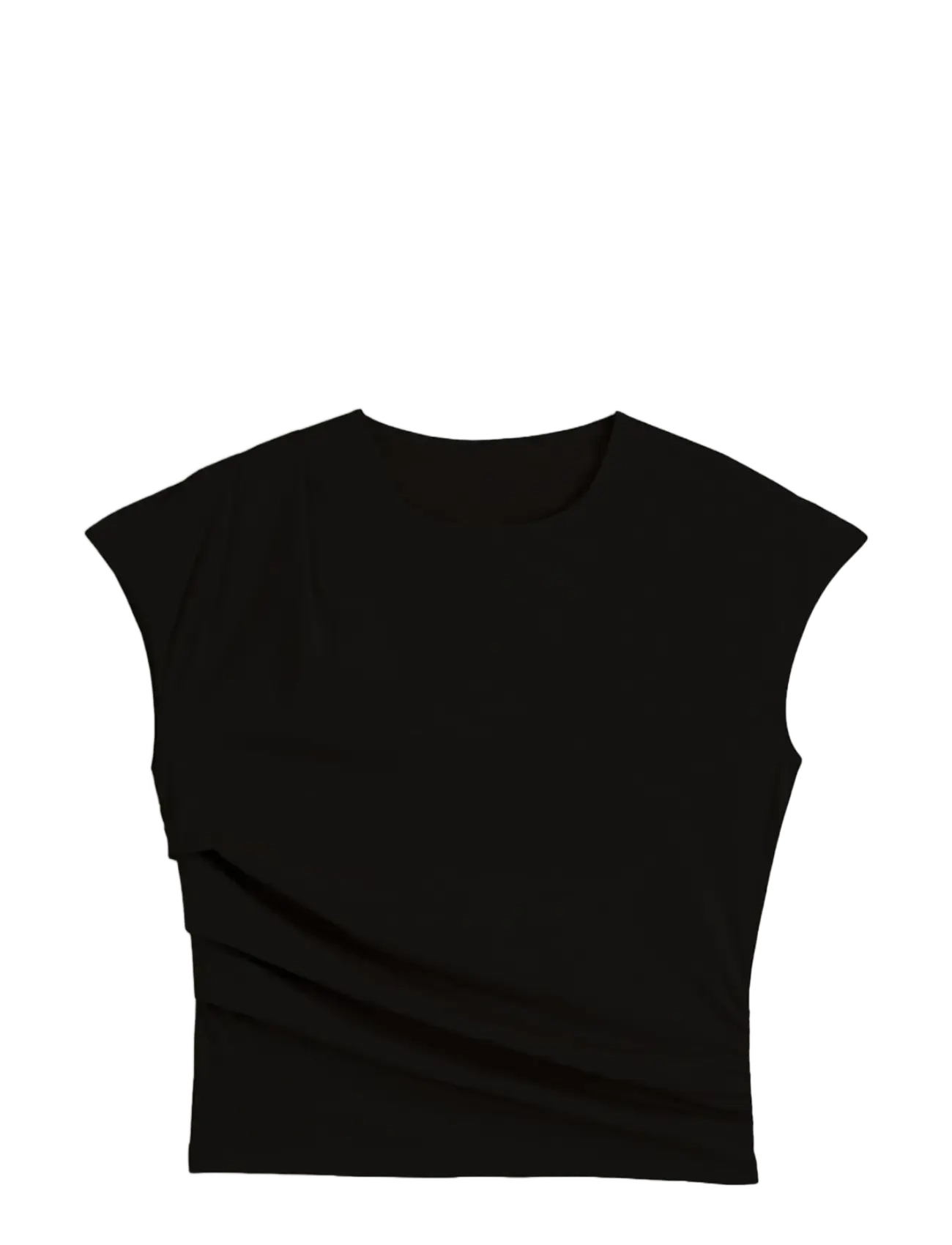 aim´n Luminous Draped Short Sleeve - Kleidung - BLACK / black
