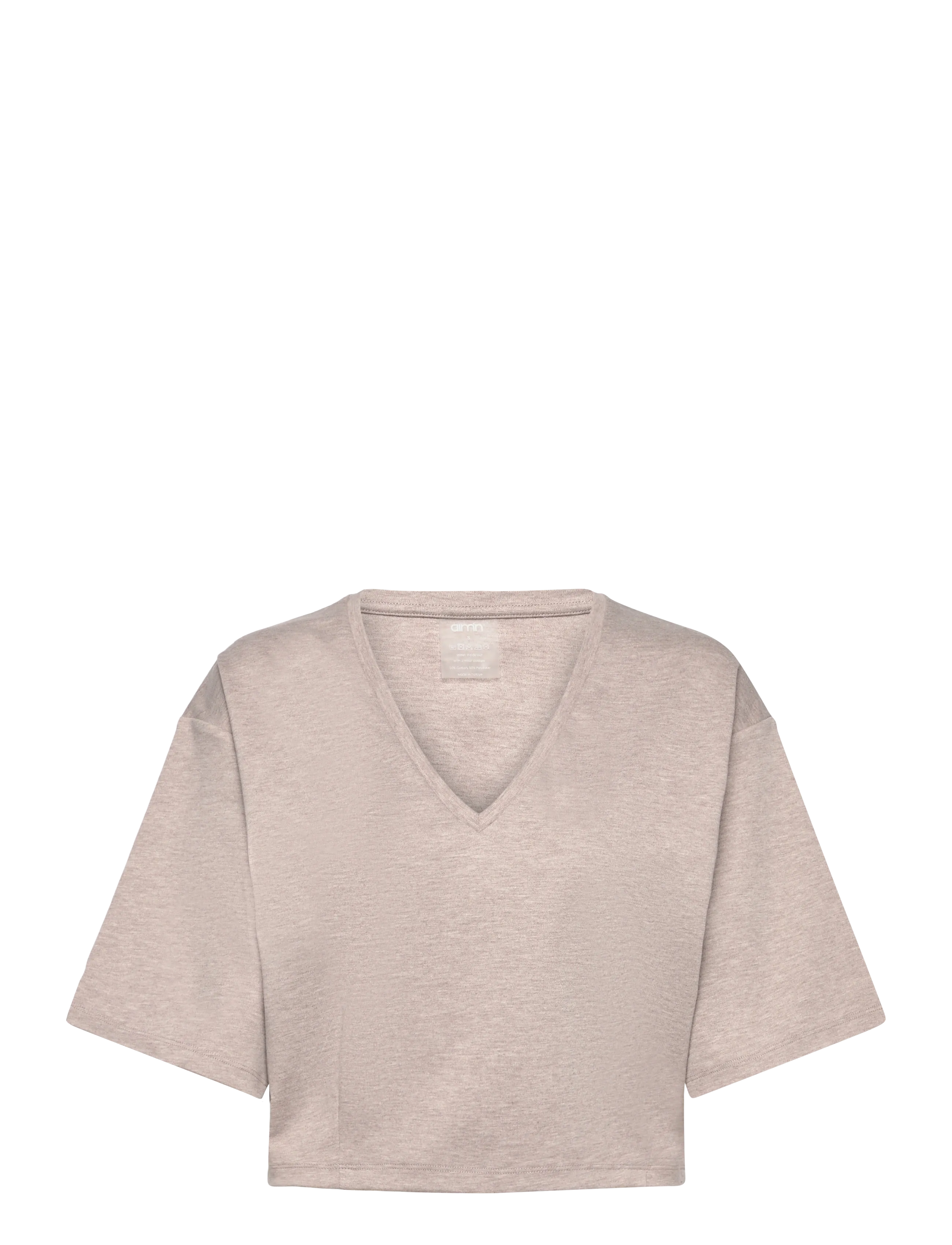 aim´n Elevated T-shirt - Uus - ESPRESSO MELANGE / beige