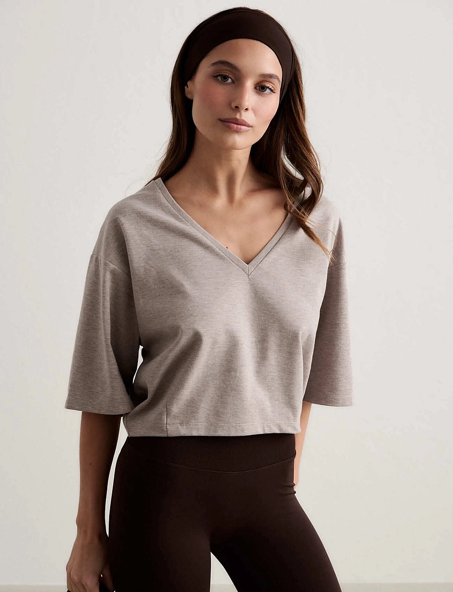 aim´n - Elevated T-shirt - t-shirts - espresso melange - 0