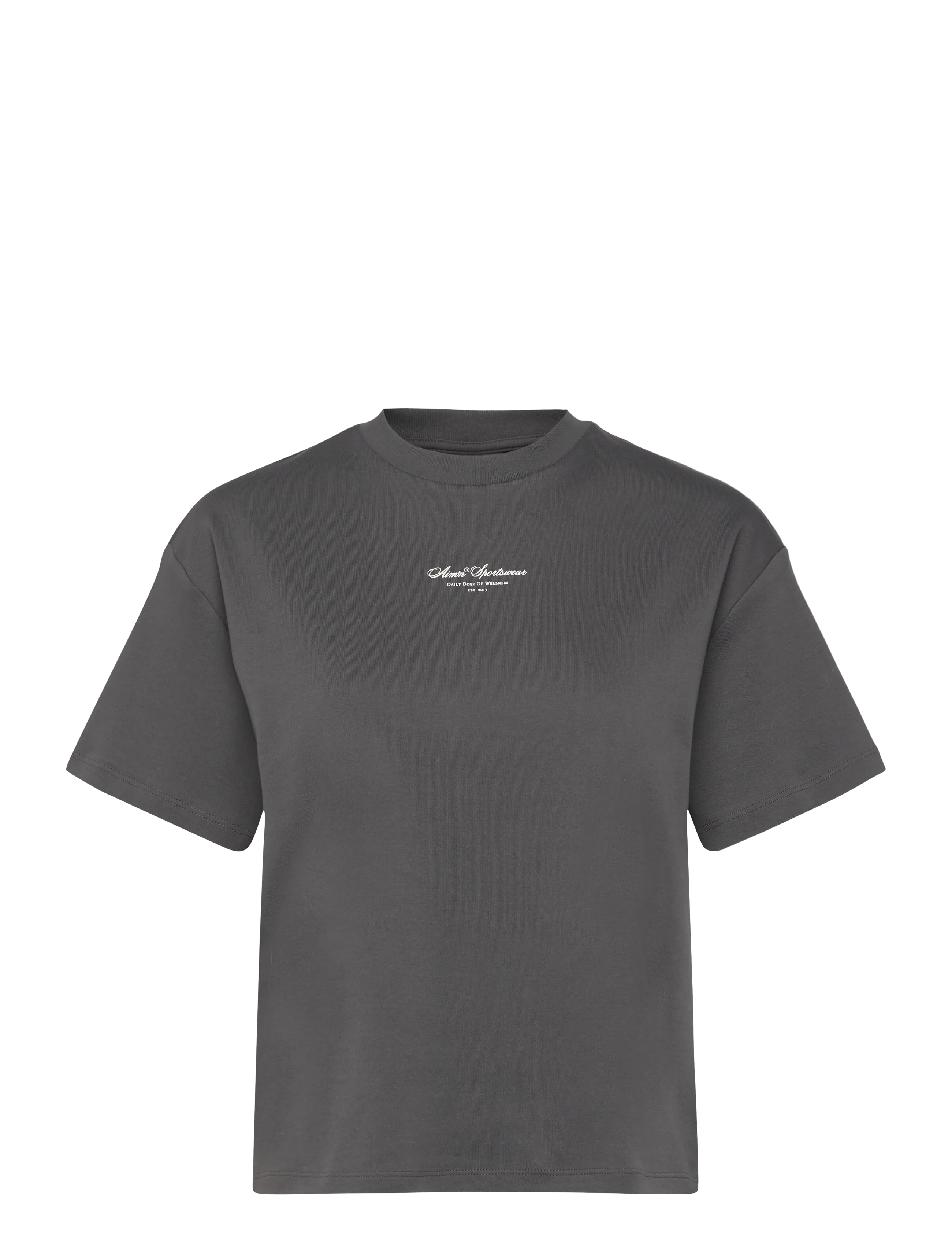 aim´n Script Boxy T-shirt - Nyheder - SHADOW GREY / grey