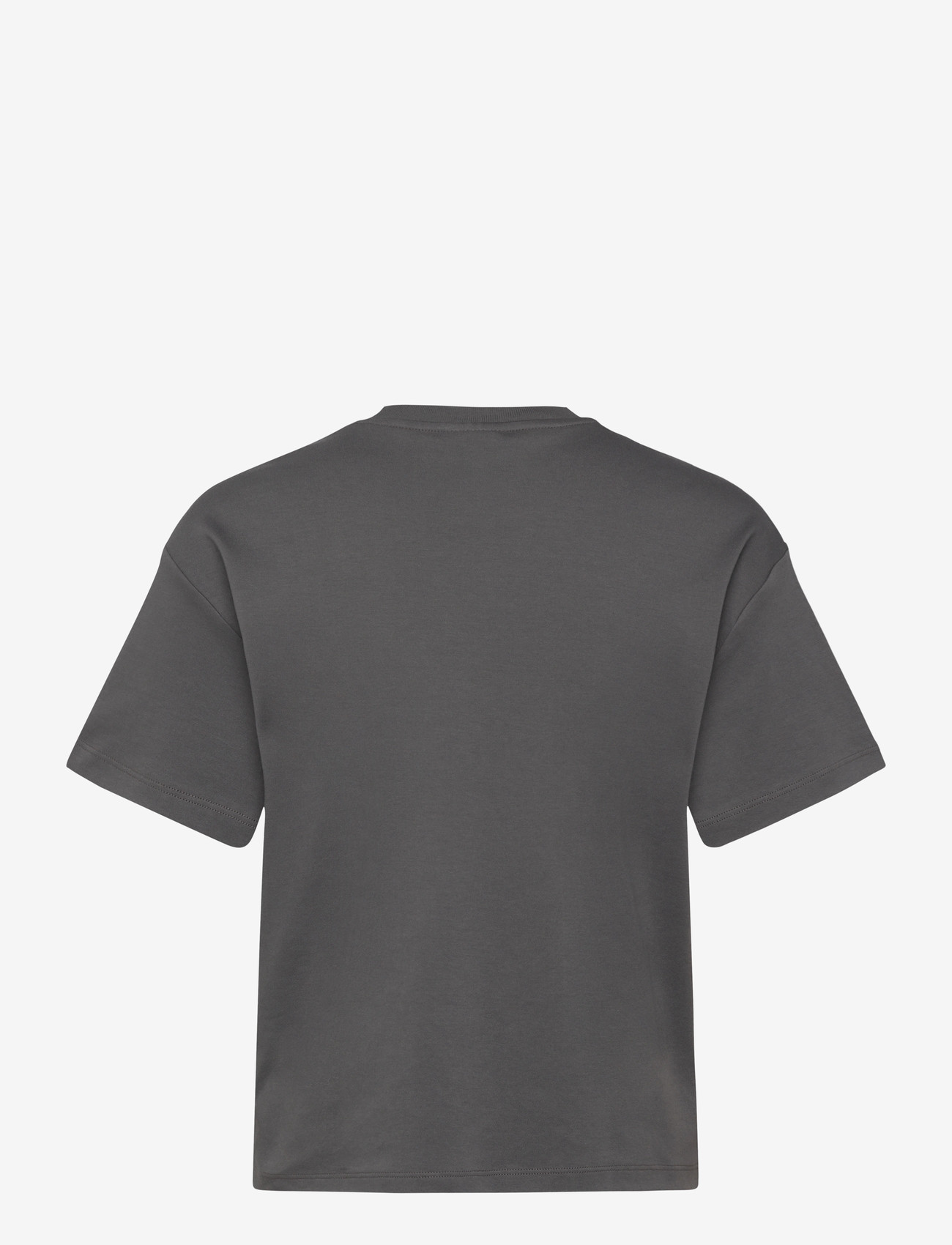 aim´n - Script Boxy T-shirt - t-shirts - shadow grey - 2