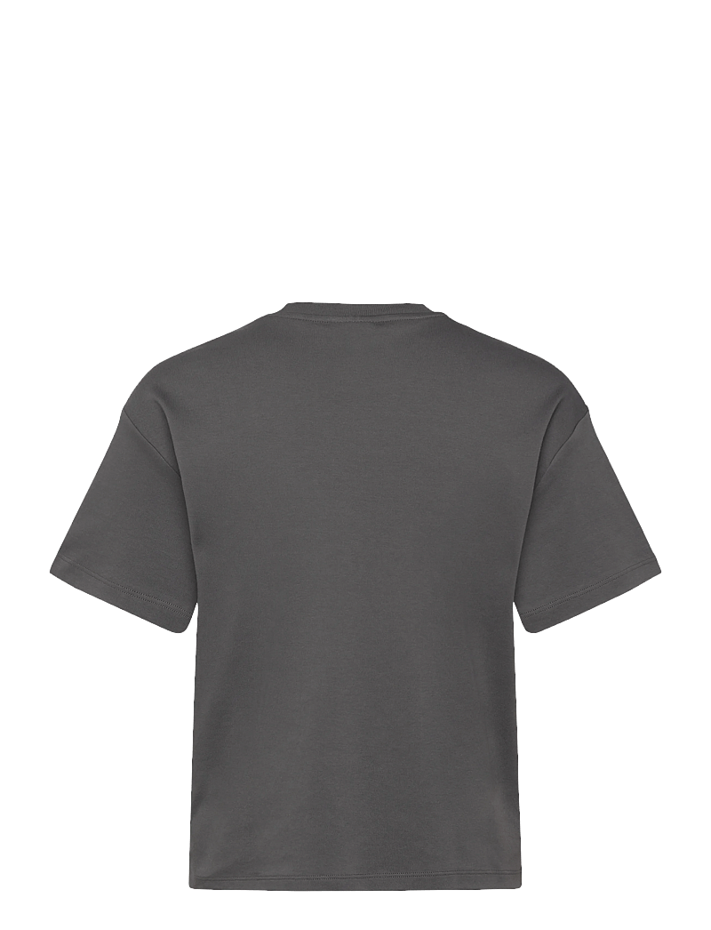 aim´n - Script Boxy T-shirt - t-shirts - shadow grey - 2