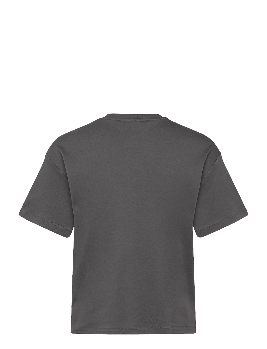 aim´n - Script Boxy T-shirt - t-shirts - shadow grey - 2