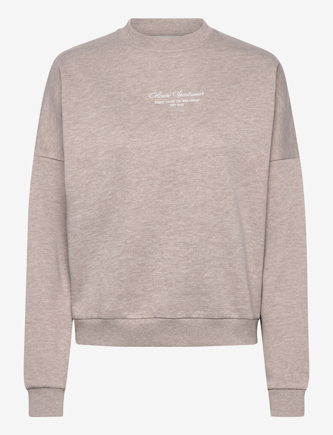 aim´n - Script Sweatshirt - tops - espresso melange - 0