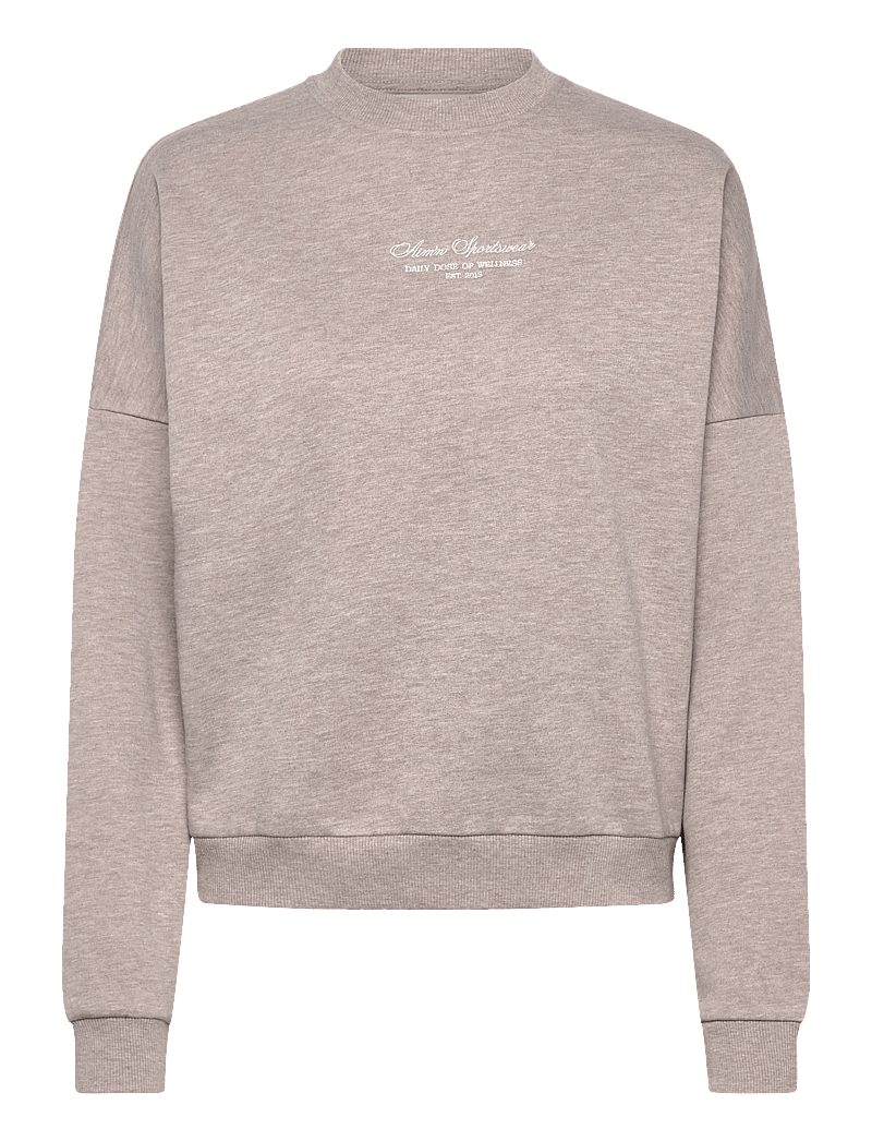 aim´n - Script Sweatshirt - tops - espresso melange - 0