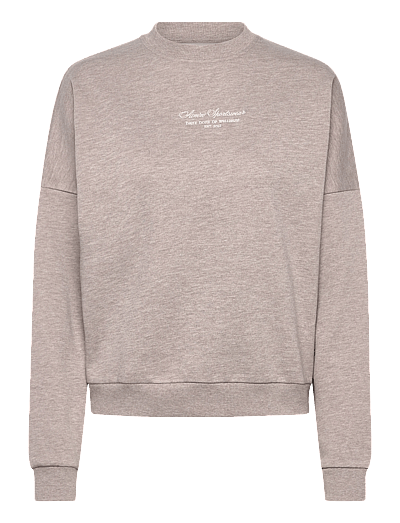 aim´n Script Sweatshirt - Oberteile - ESPRESSO MELANGE / beige
