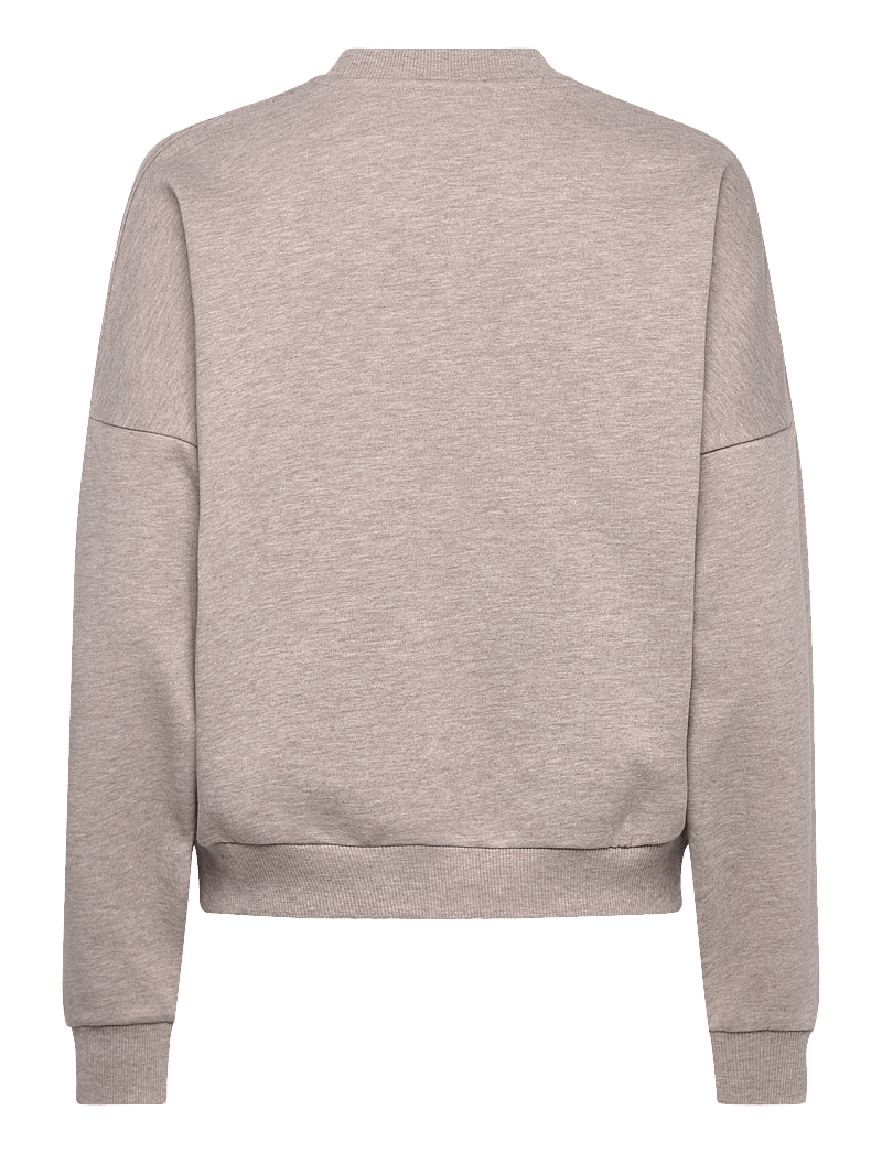 aim´n - Script Sweatshirt - tops - espresso melange - 1