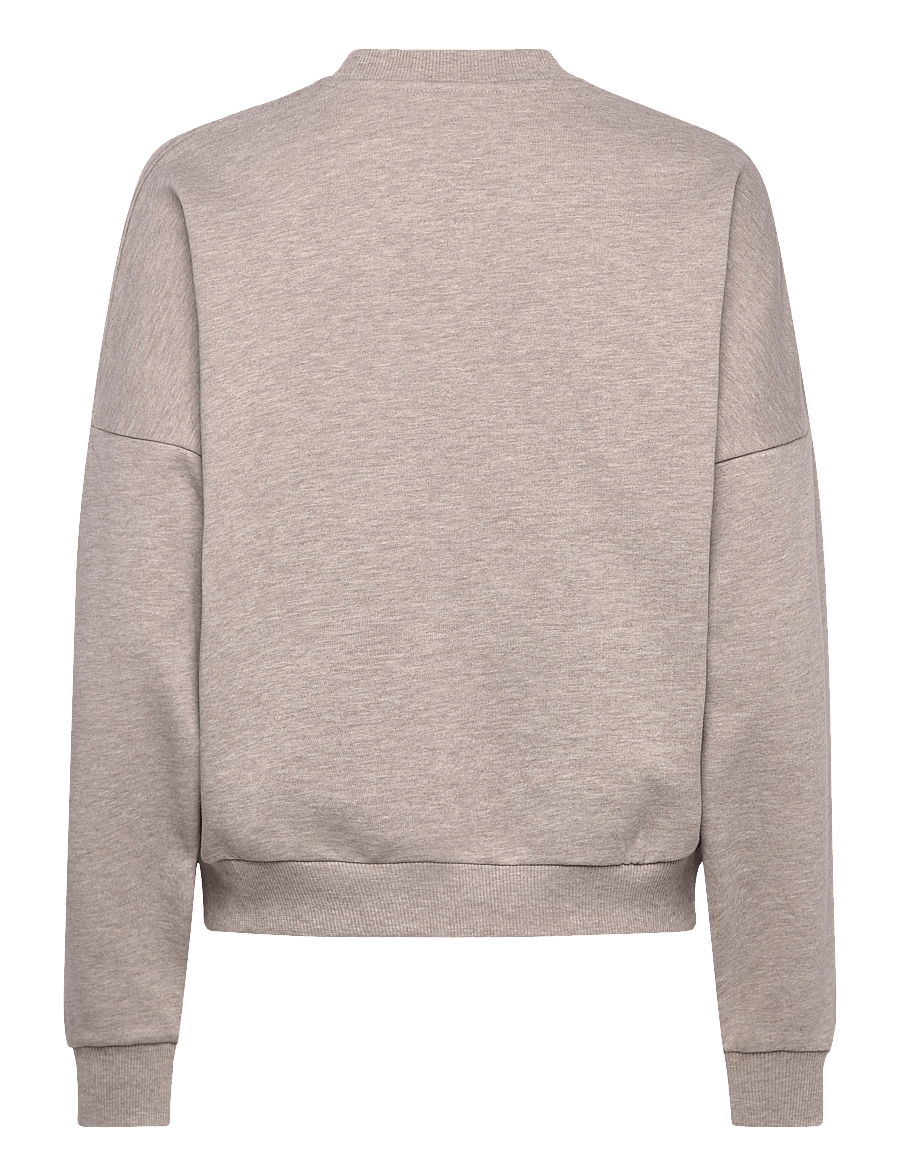 aim´n - Script Sweatshirt - dressipluusid - espresso melange - 1