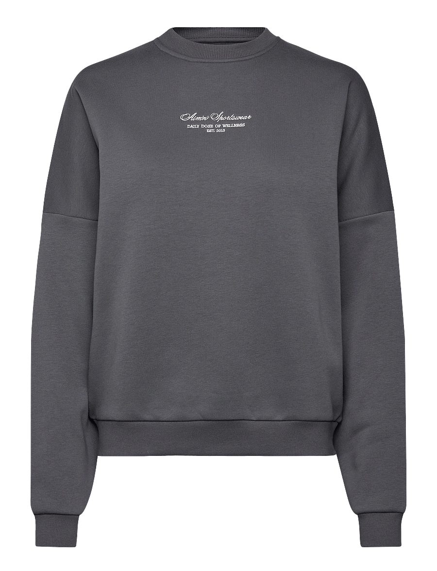 aim´n - Script Sweatshirt - oberteile - shadow grey - 1